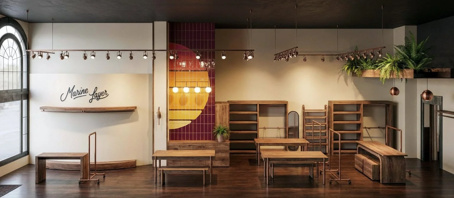 Eclectic Prodigy x Marine Layer Philadelphia Retail Design