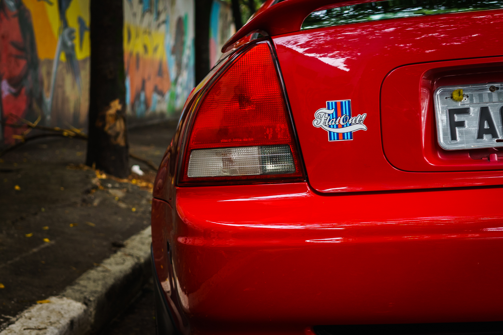 Flatout bumper sticker