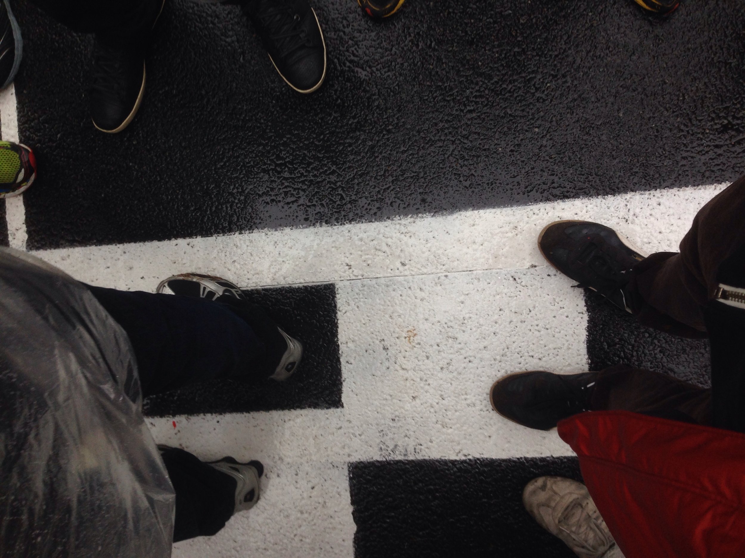 I had to take a photo of the finish line just to remind myself that I was standing there