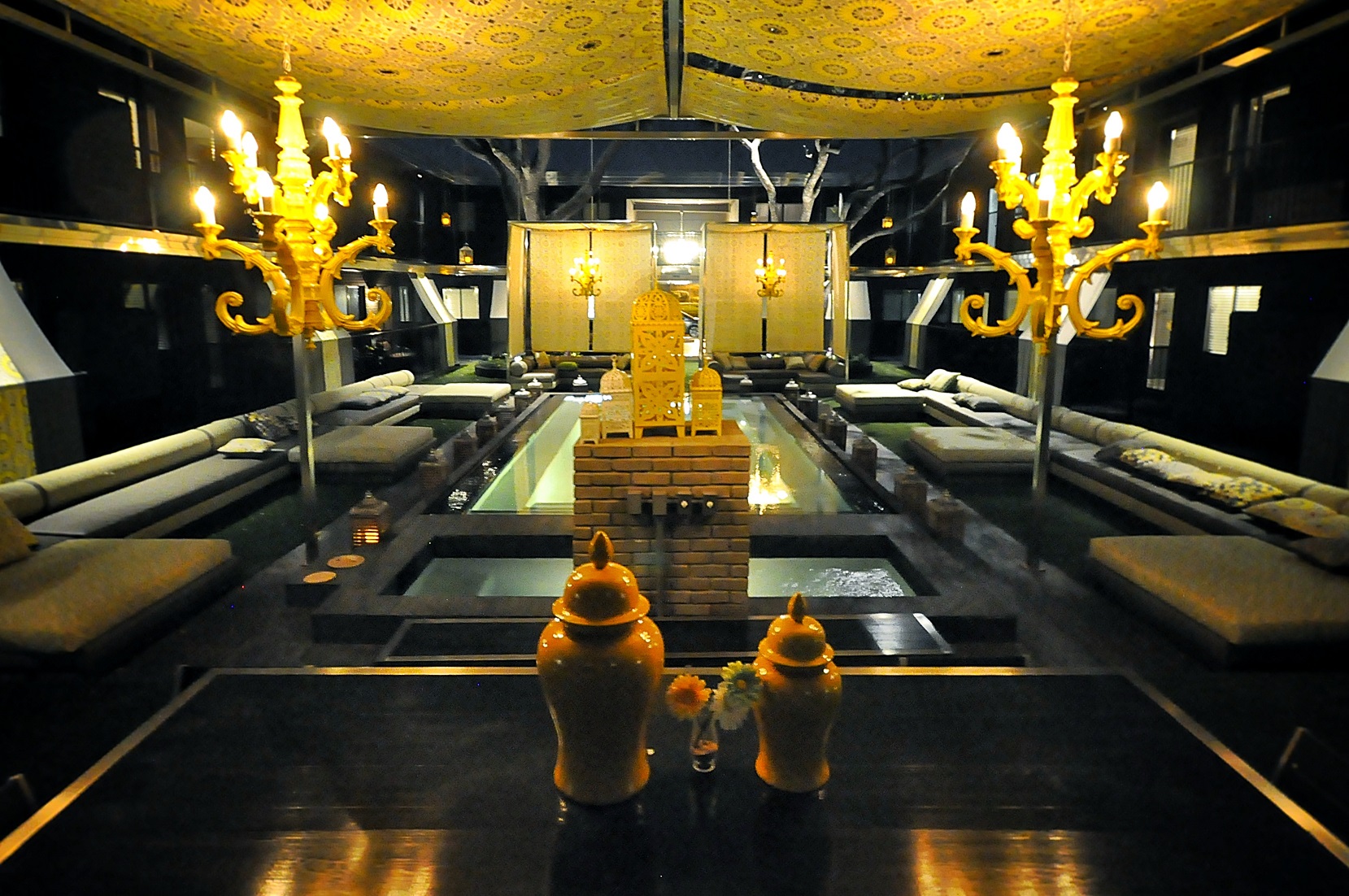 An unused basement in a commercial building becomes an awesome conference room