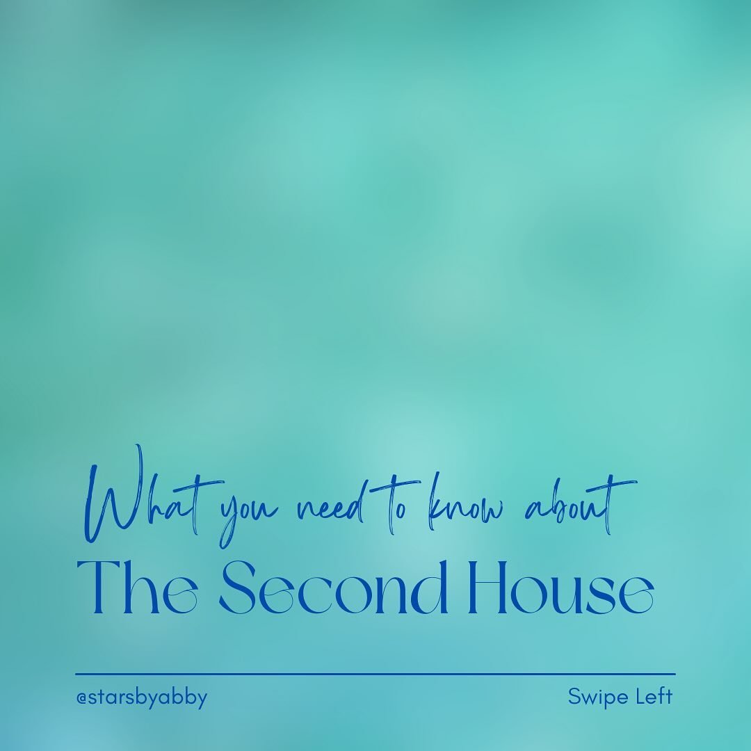 The Second house&hellip;ultimately this house has to do with all things that support the first house (aka you). 💰

This is where we want to look 👀 when it comes to money, finances and assets&hellip;not only that, what this house is really about is 