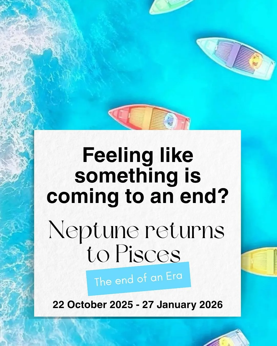 The final chapter of your book 📖 is about to be written as Neptune makes its last pass through Pisces for our lifetime. 🐠 

Normally when I write about Neptune things don&rsquo;t make sense or it&rsquo;s confusing because the planet itself knows no