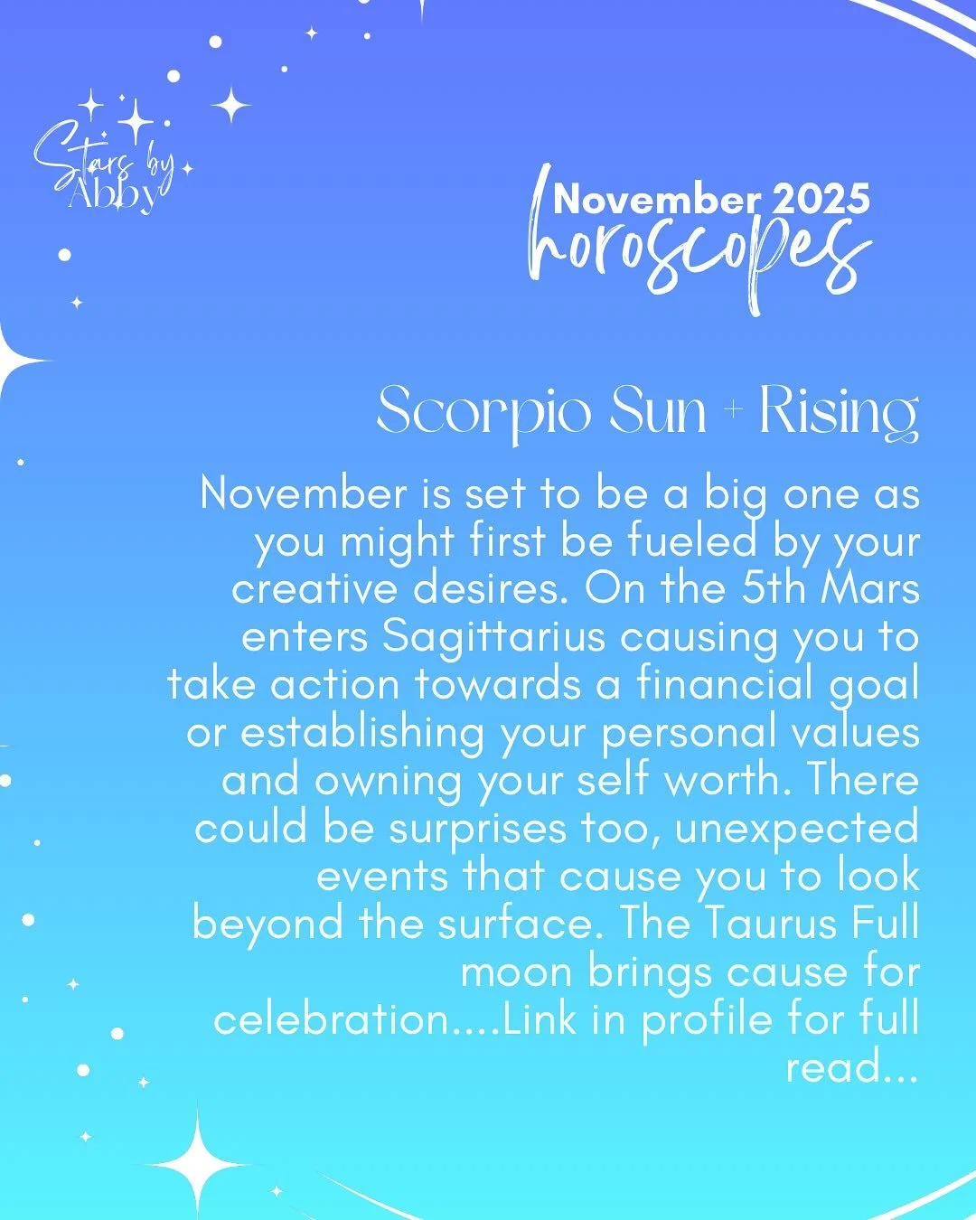 🔮 Your November horoscopes are in&hellip;there is a lot happening this month. from retrograde and planet shifts, outer planet transits ann lunation&rsquo;s.

Sagittarius energy coming in hot. Find your horoscope and if you want the full read drop yo