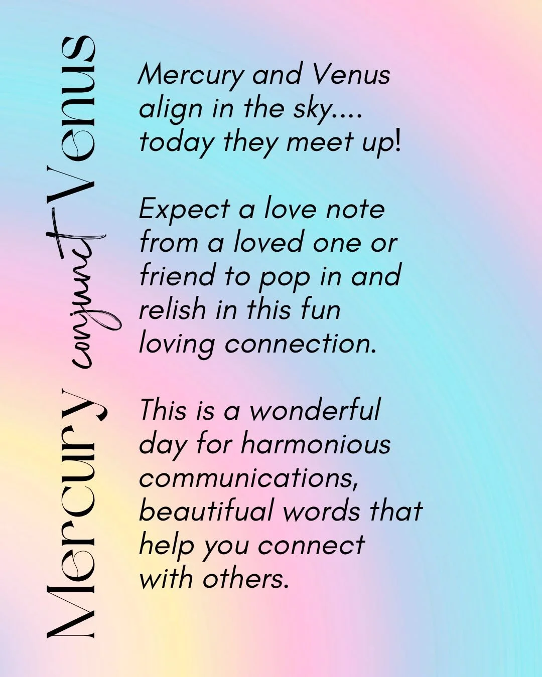 ✨ Today&rsquo;s energy is exactly why this workshop matters&hellip; ✨

Mercury and Venus meet in the sky today&hellip; a sweet, heart-opening alignment that brings clarity, connection and truth-telling to the surface.

This is the kind of moment wher