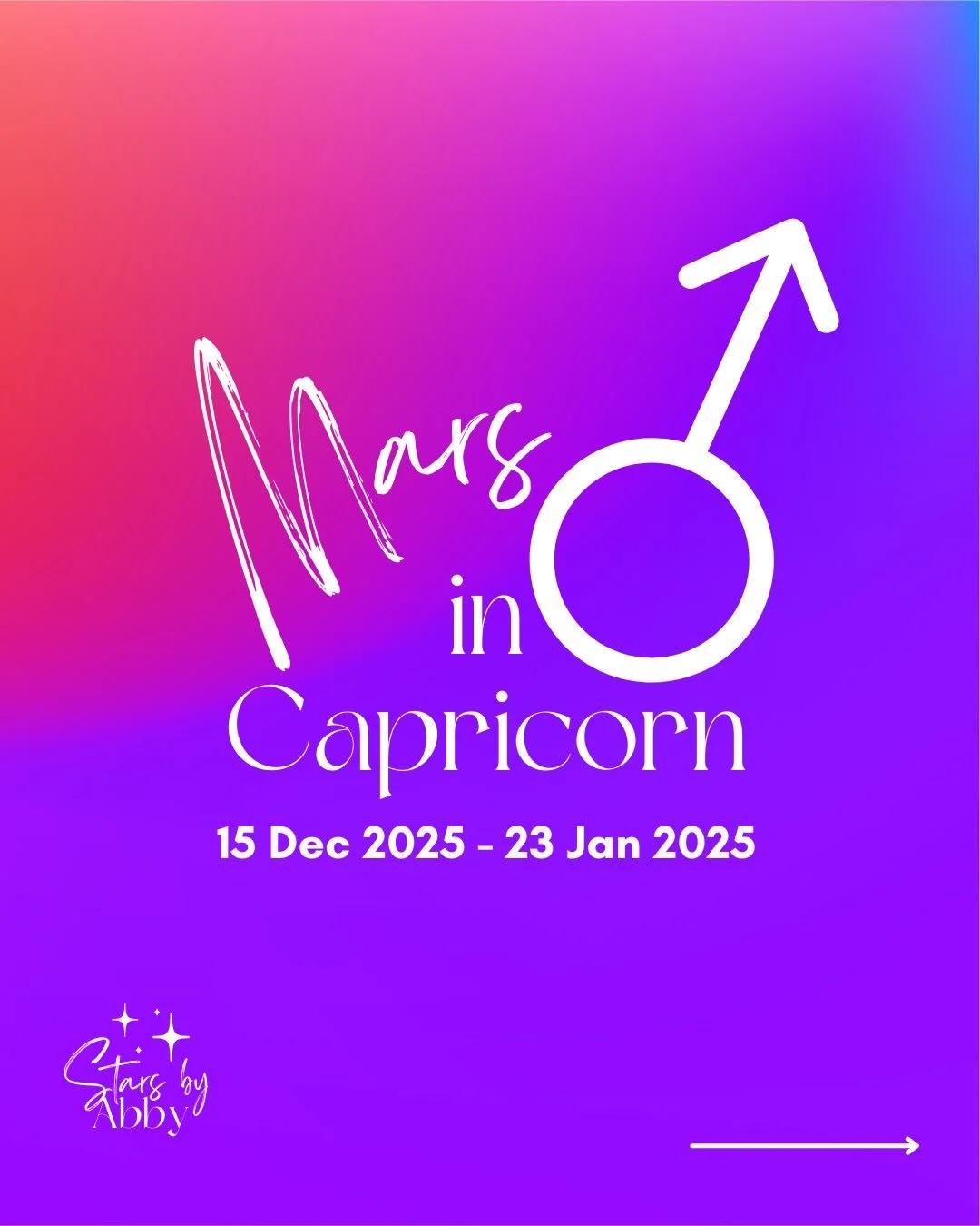 🚨Please don&rsquo;t wait until the new year to &lsquo;get started&rsquo; the real momentum starts now.

If you wait&hellip;you will miss half of this incredible Mars transit.

Mars in Capricorn ♑️ one of my personal favourite transit&hellip; and not