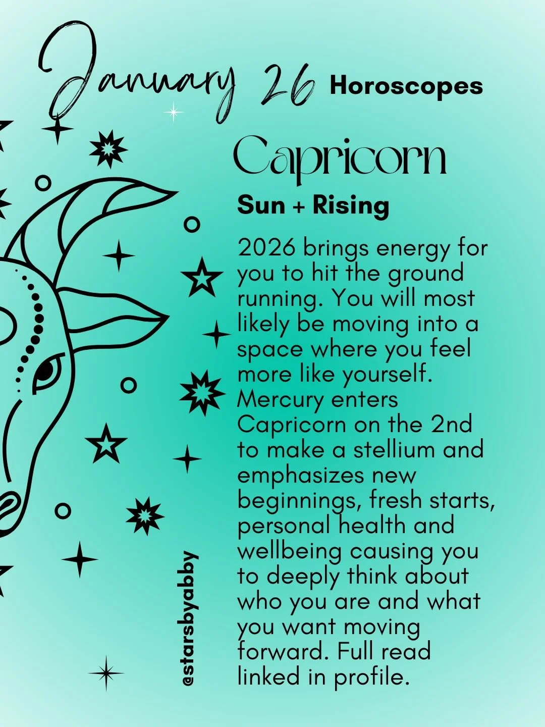 2026 is here 🥳 and the Astrology is bringing it this year! We hit the ground running in January with strong Capricorn energies at play. Determined, consistently and commitment to start the year off right.

There a powerful lunations, planet shifts a