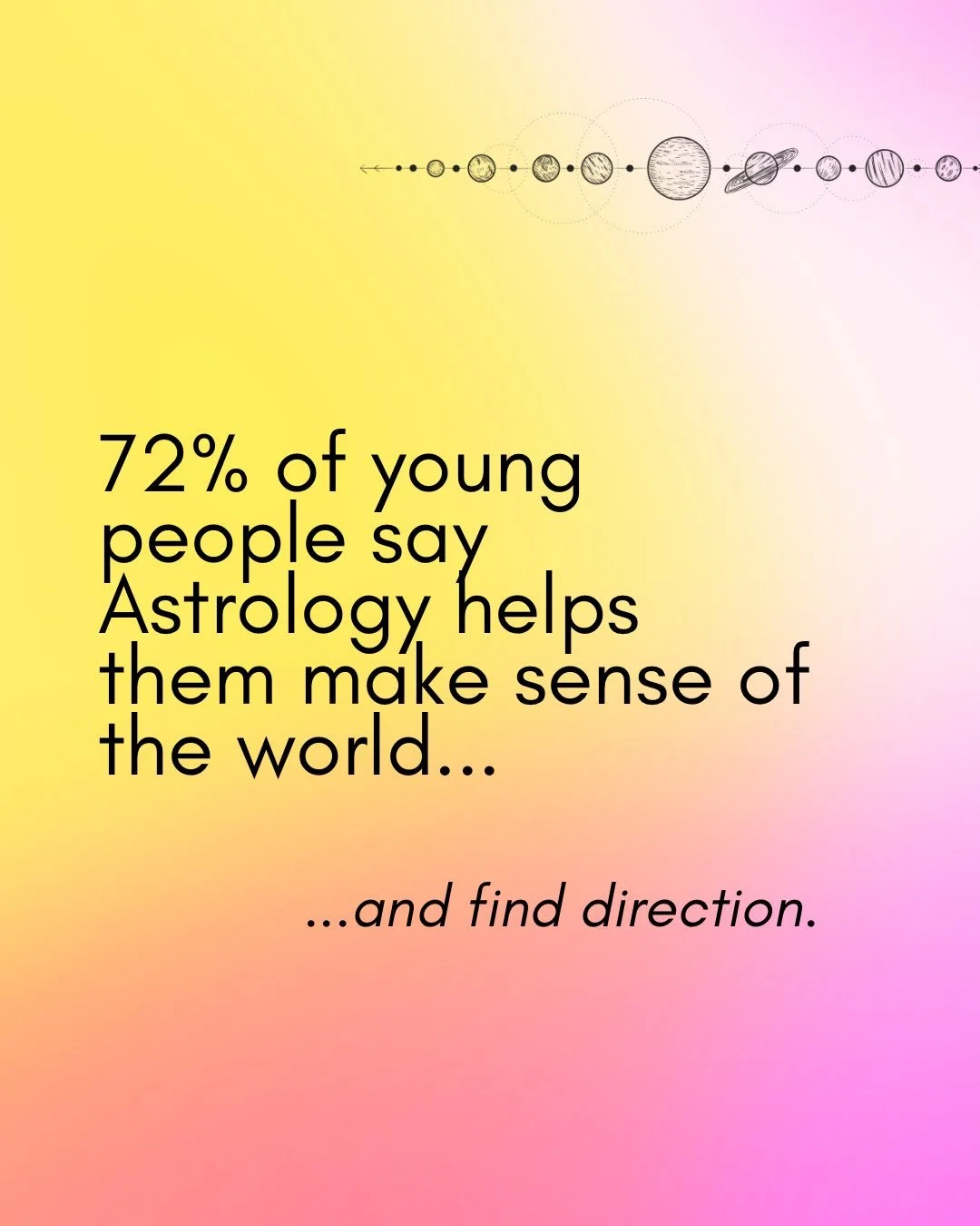 Did you know that 72% of young people say astrology helps them make sense of the world and find direction, and 65% say it helps reduce anxiety and build confidence.

🪐 83% of Millennials consider themselves astrology believers, compared to 62% of Ge
