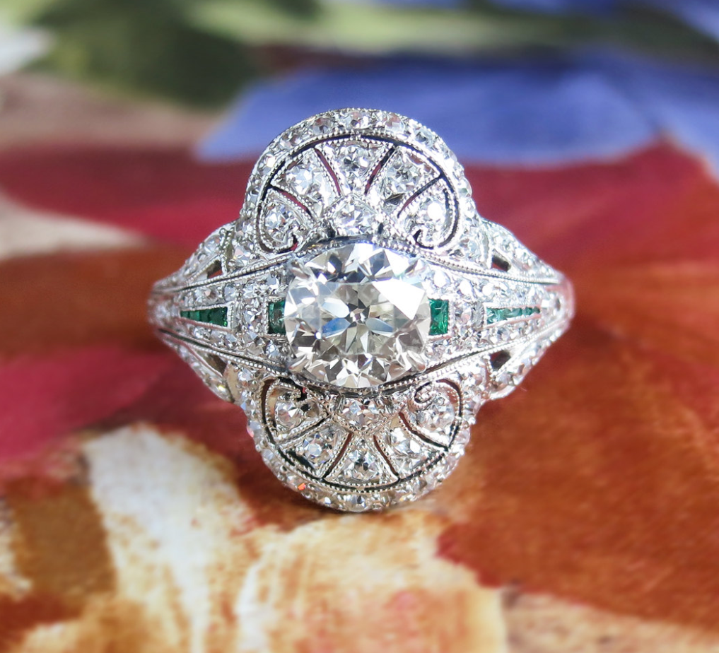 From YourJewelryFinder on Etsy- $8,800 - from the 1920s I LOVE LOVE LOVE THIS ONE.