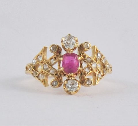 From JandHjewelry on Etsy - $1,250 - from the 1800s, Ruby and Diamonds So pretty. Reminds me of Indian jewelry! So gorgeous!