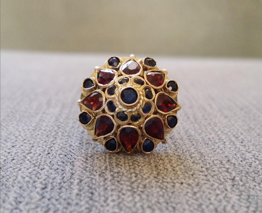 From PenelliBelle on Etsy - $700 - from the 1960s, Garnets and Sapphires