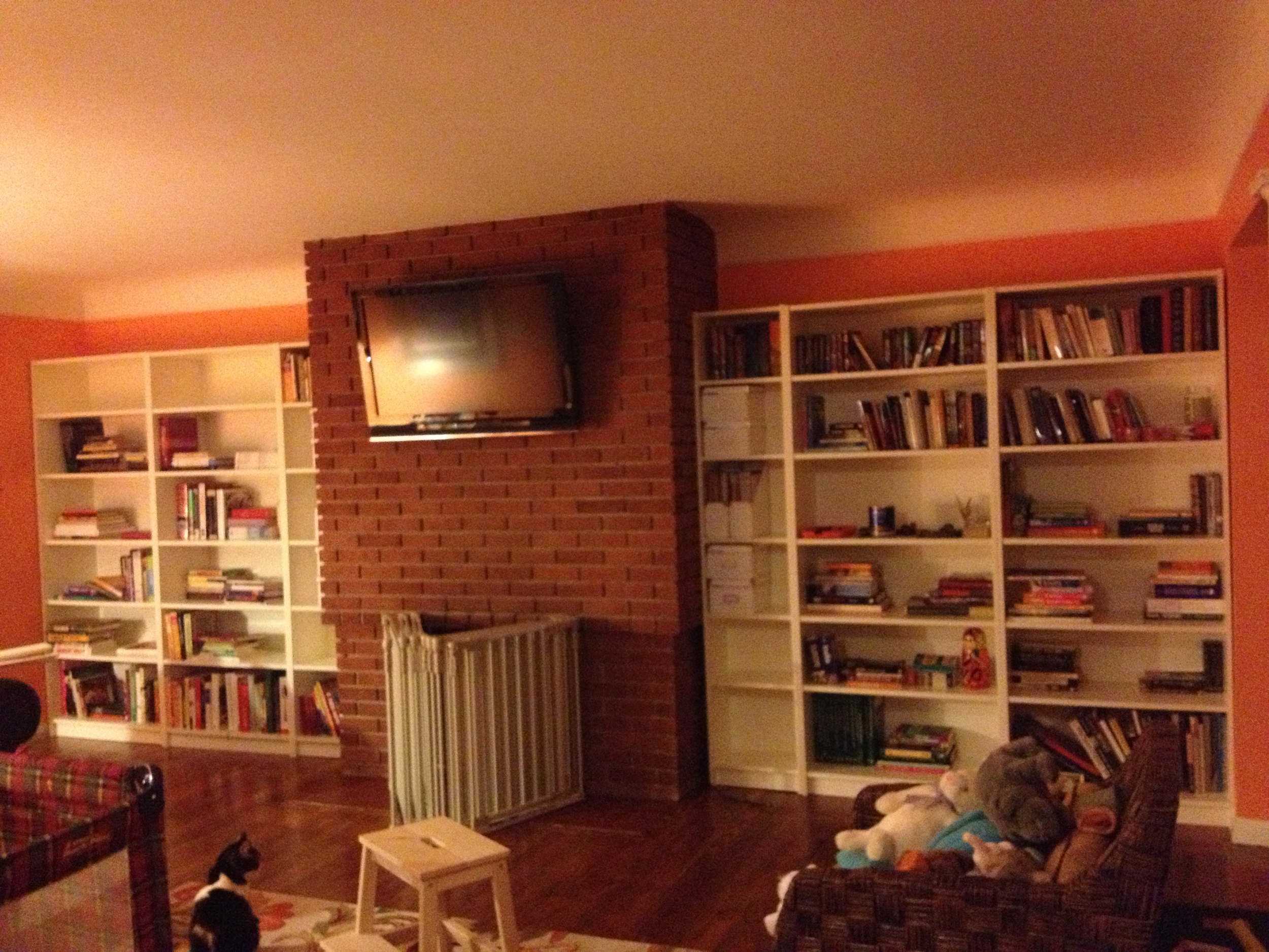 This was after I started putting books in there very late one night because I was too excited about the project.