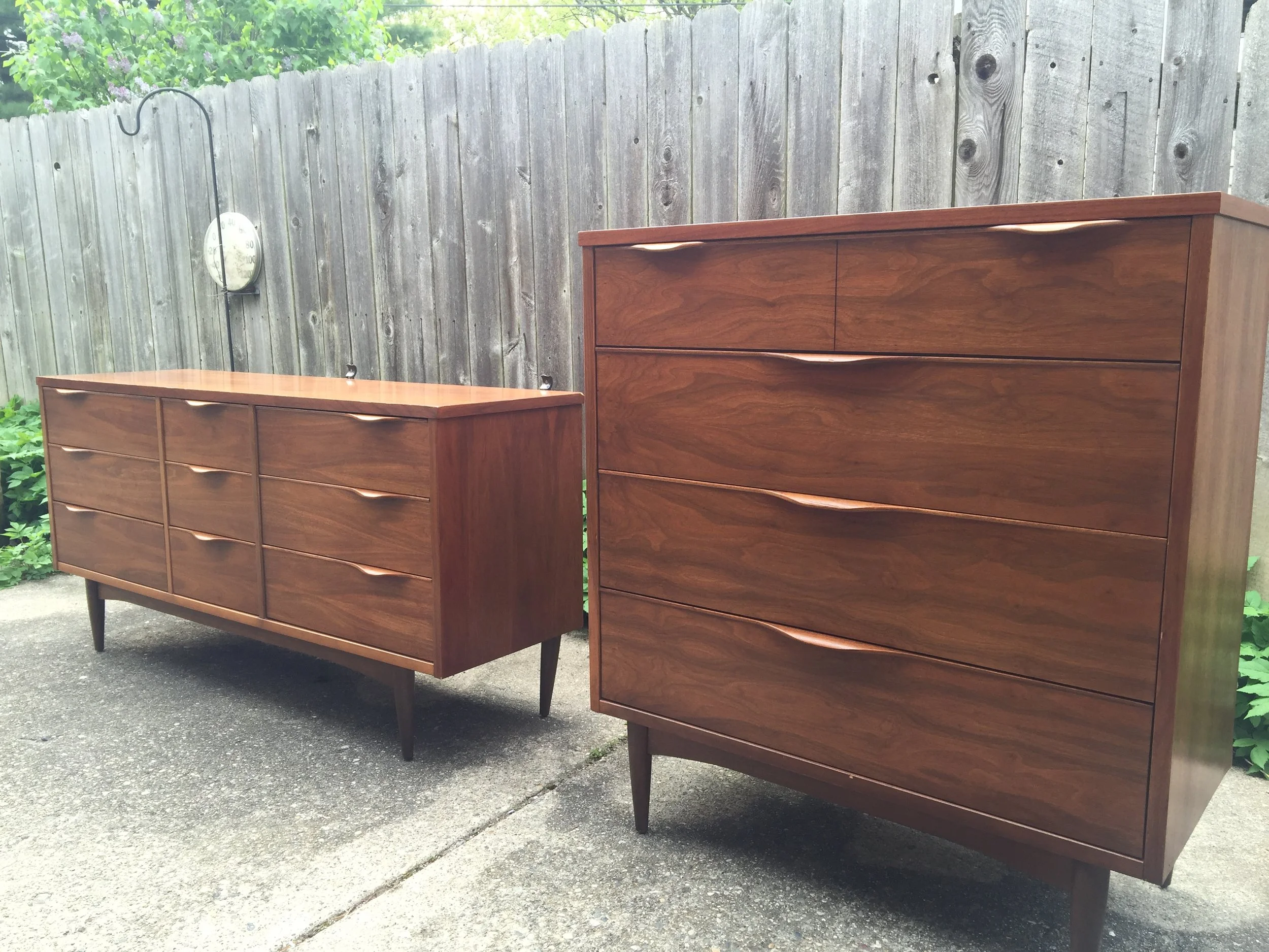 SOLD - Danish Modern Style Vintage Dresser Set