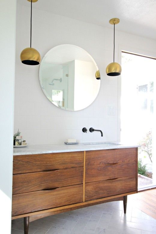 Pinterest I love this one! Sigh....and another herringbone floor. I actually sold a dresser just like this to a couple who is turning it into a bathroom vanity. I'll be writing up a before/after post on that when they finish. Love these drawer pulls.