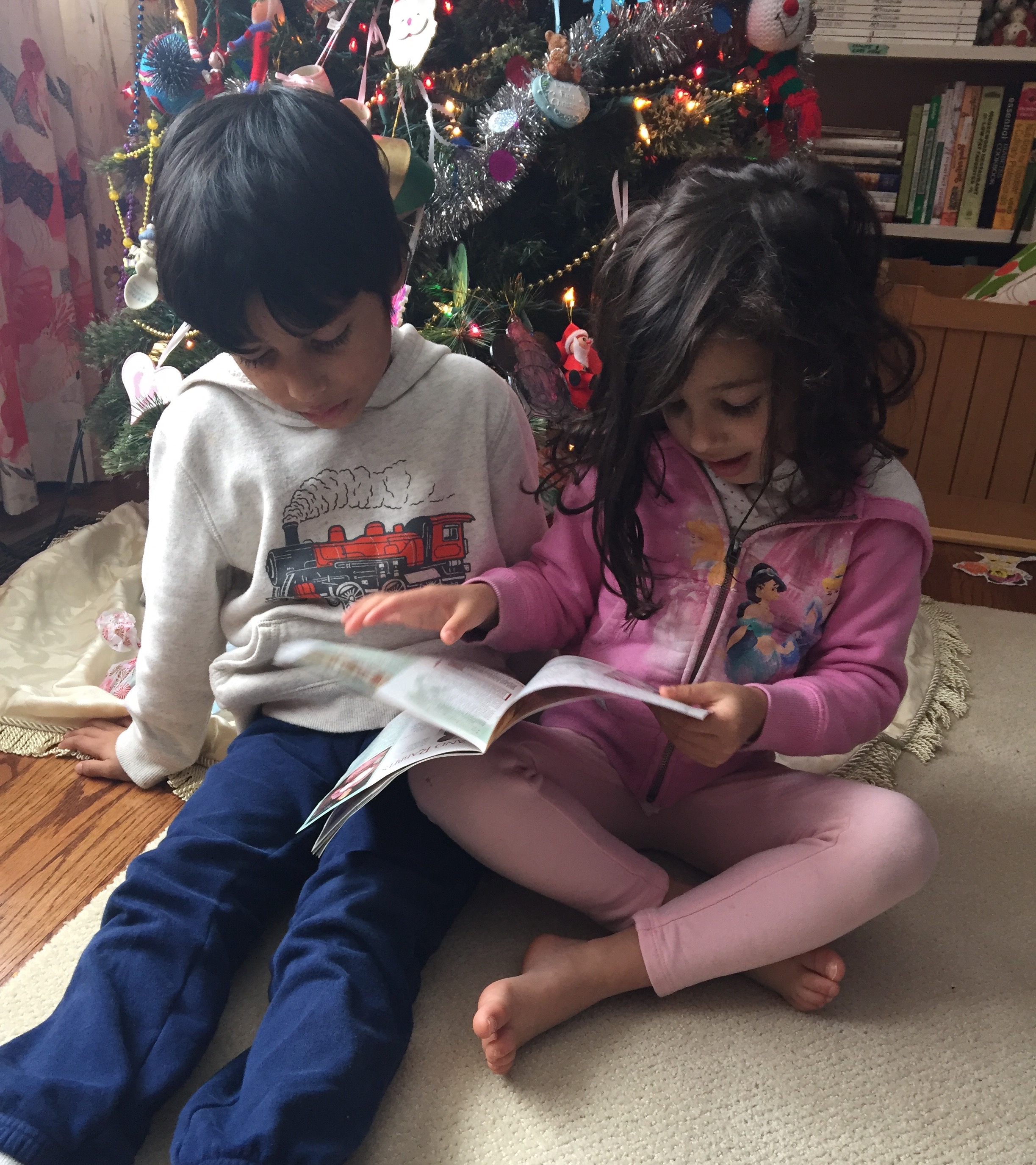 My kids selecting the perfect gift....keep reading to find out what they're looking at!