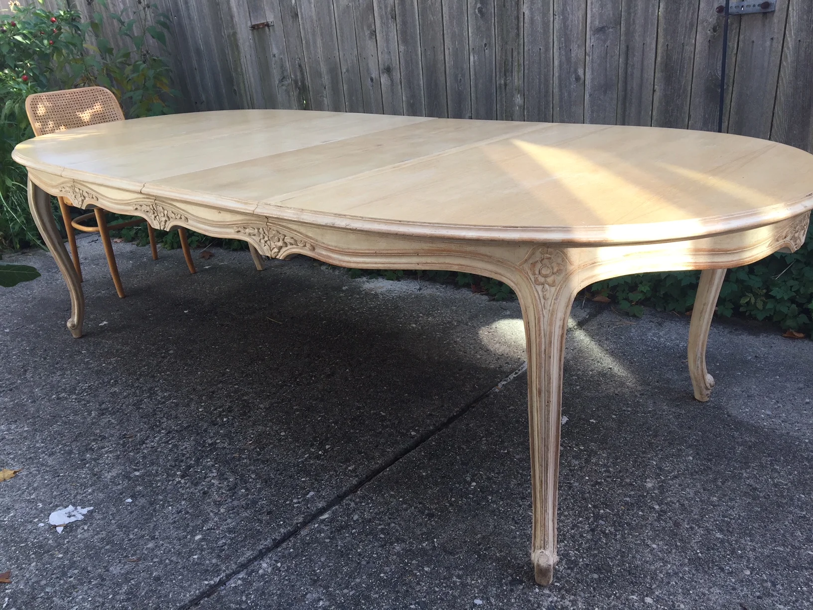 SOLD - Vintage French Country Style Dining Table with Leaves