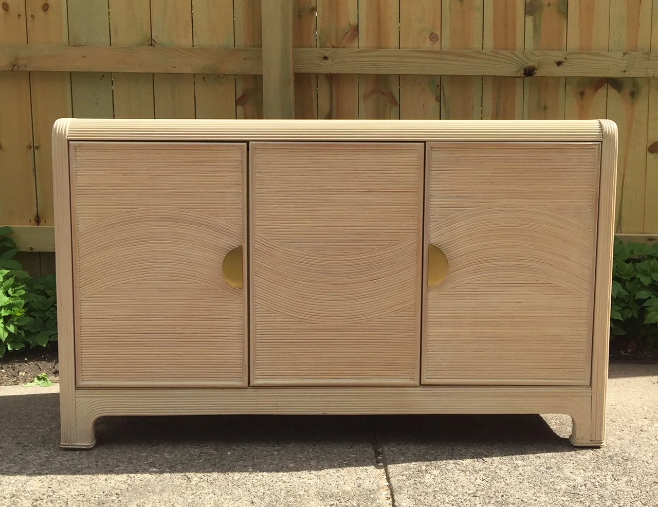 Vintage Pencil-Reed Rattan Buffet/Credenza by American Drew - $425