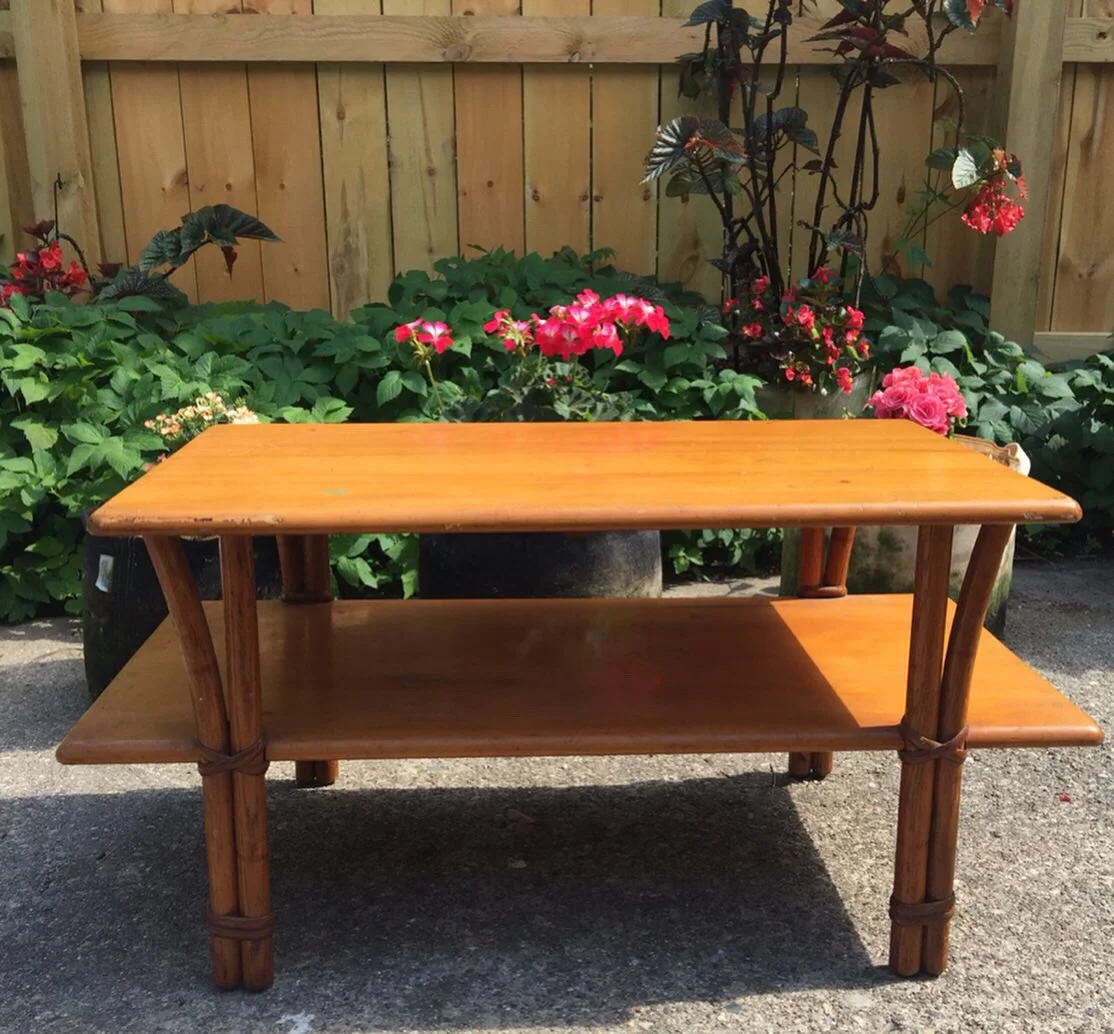 SOLD - Vintage Heywood Wakefield Side Table 