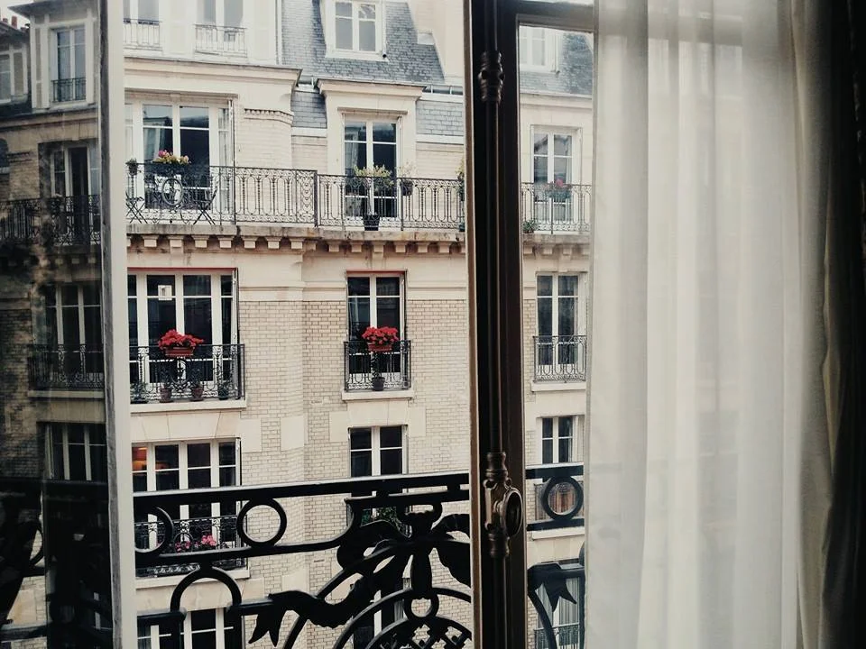 A photo from the first day we arrived at the hotel we stayed in (Paris). 