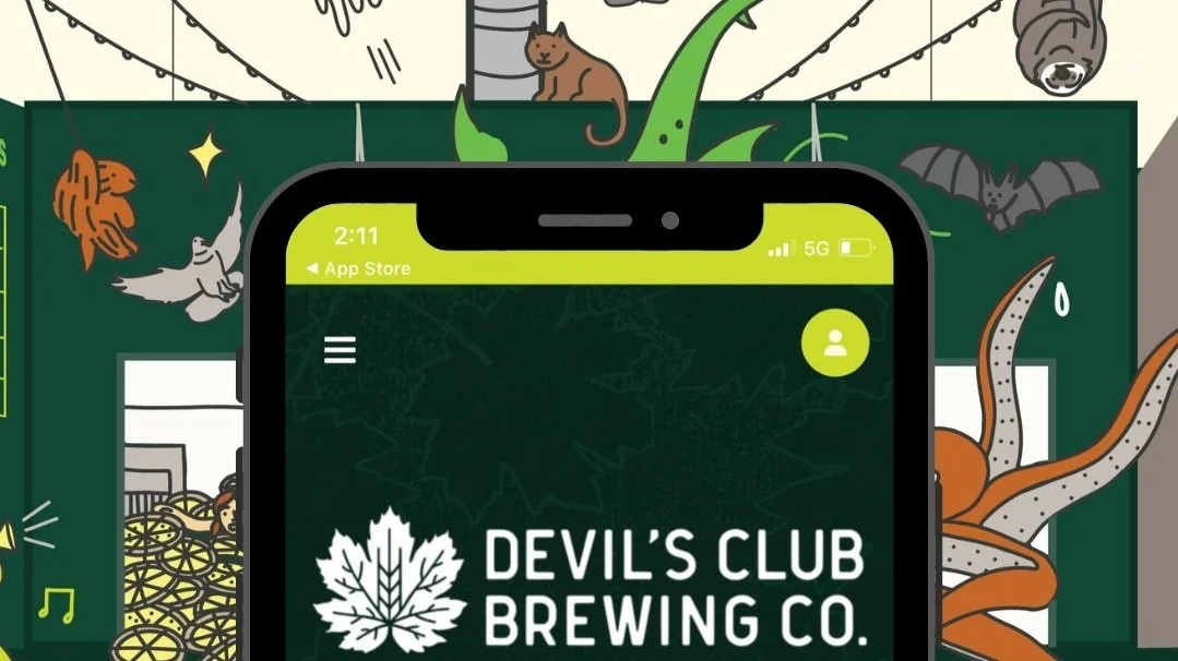 Devil's Club Brewing Company mobile app promotion