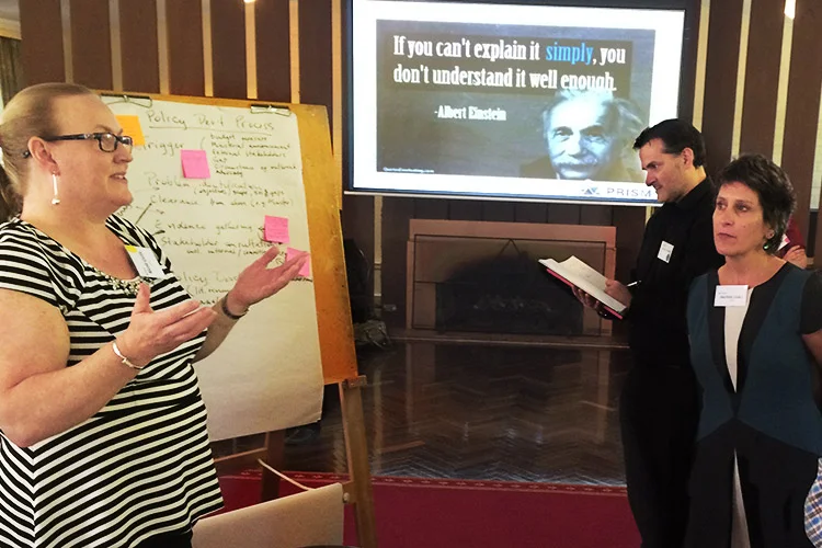 Devised a cross-disciplinary research & policy workshop with 40 academics & policy makers to improve communication of complex scientific evidence | PRISM: NHMRC Centre of Research Excellence in Infectious Diseases Modelling