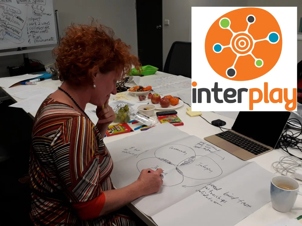 Getting the people behind the exciting Interplay Wellbeing Framework ready to partner with a purpose and values workshop and connections to collaborators. Interplay maps the connections to wellbeing for Indigenous communities, and ultimately, everyone.
