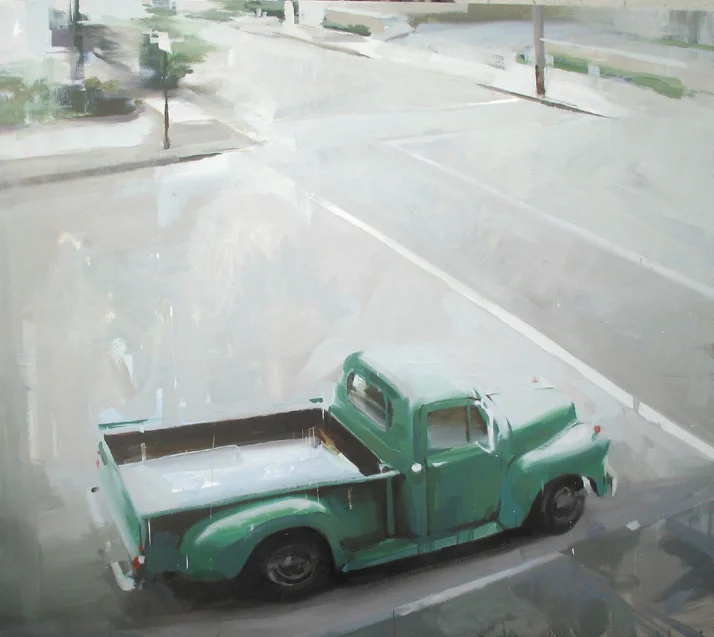  Mean Green Machine, 42" X 48", oil on canvas 