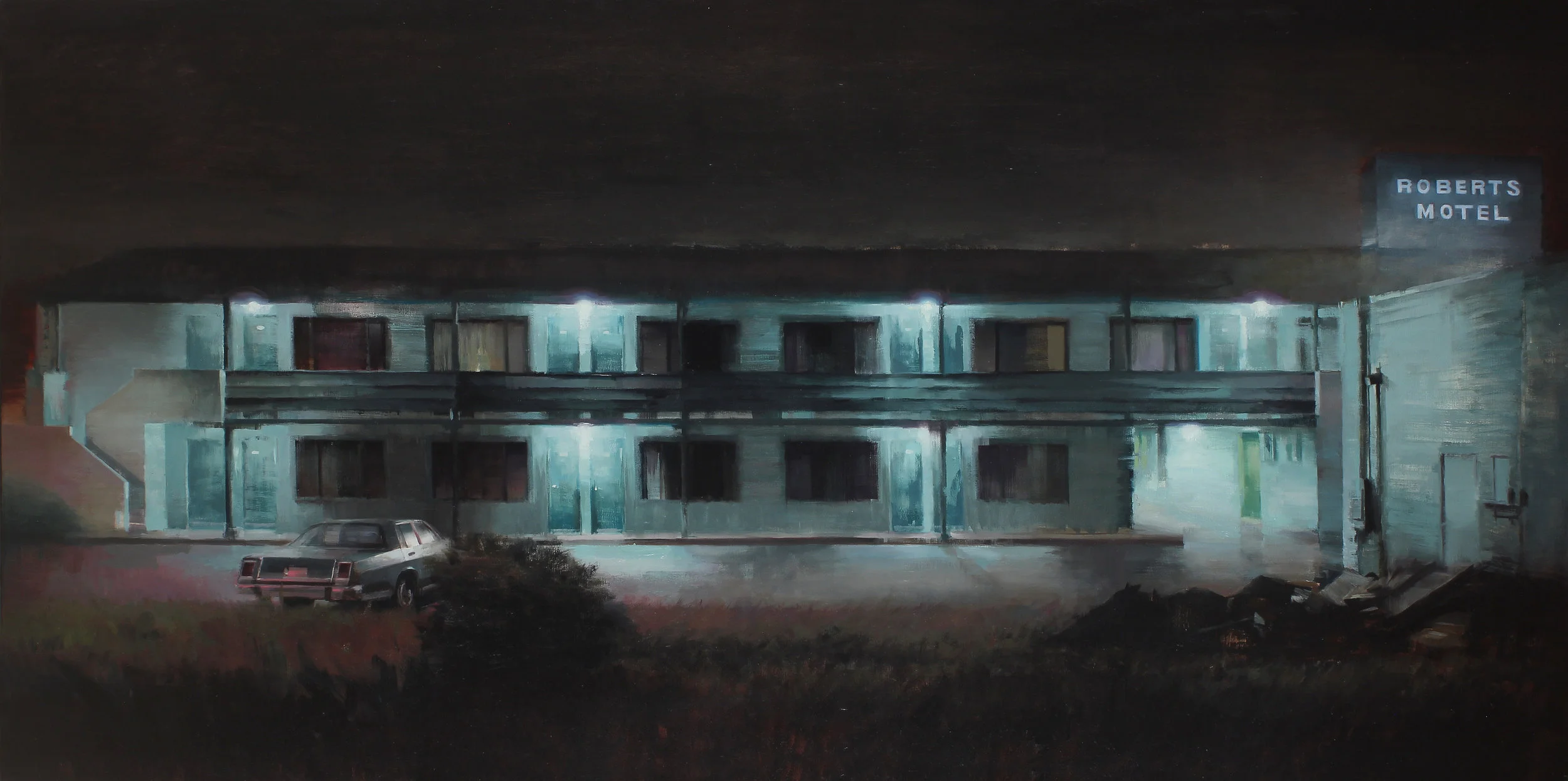 Old Roberts Motel 42 X 84 inches oil on canvas