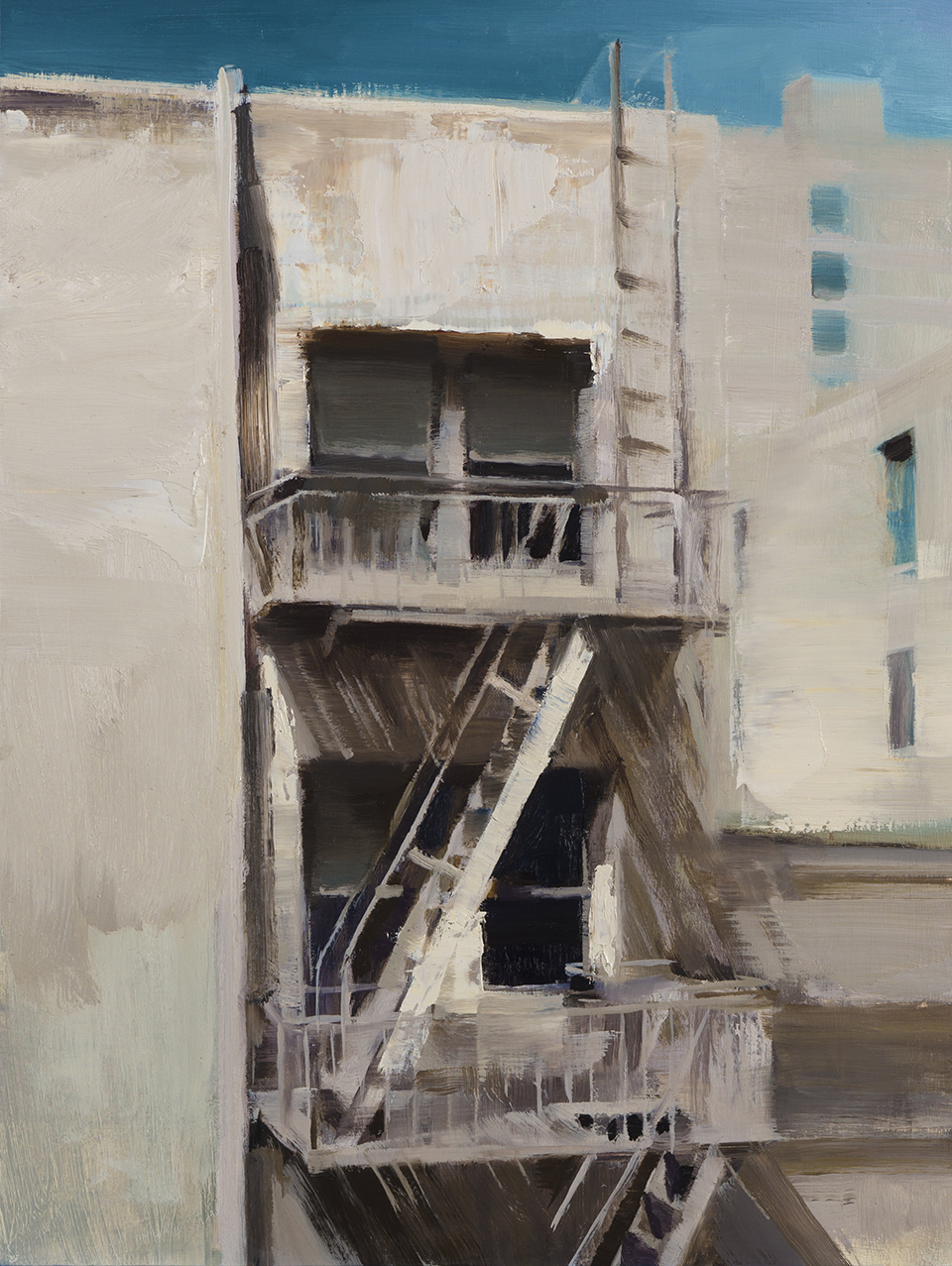  Rear Windows, 16" X 12", oil on panel 