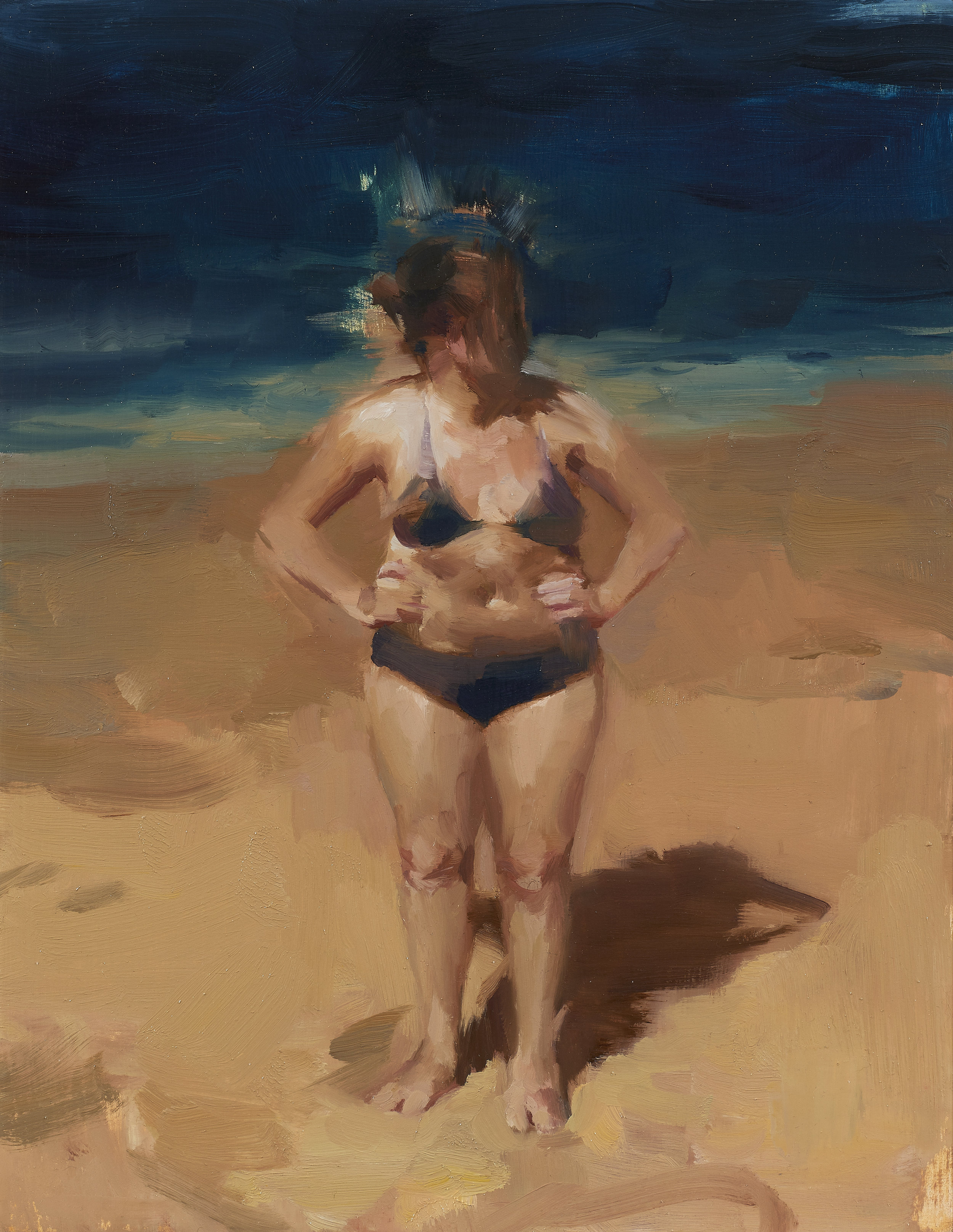  Sunbather, 14” X 11”, oil on panel 