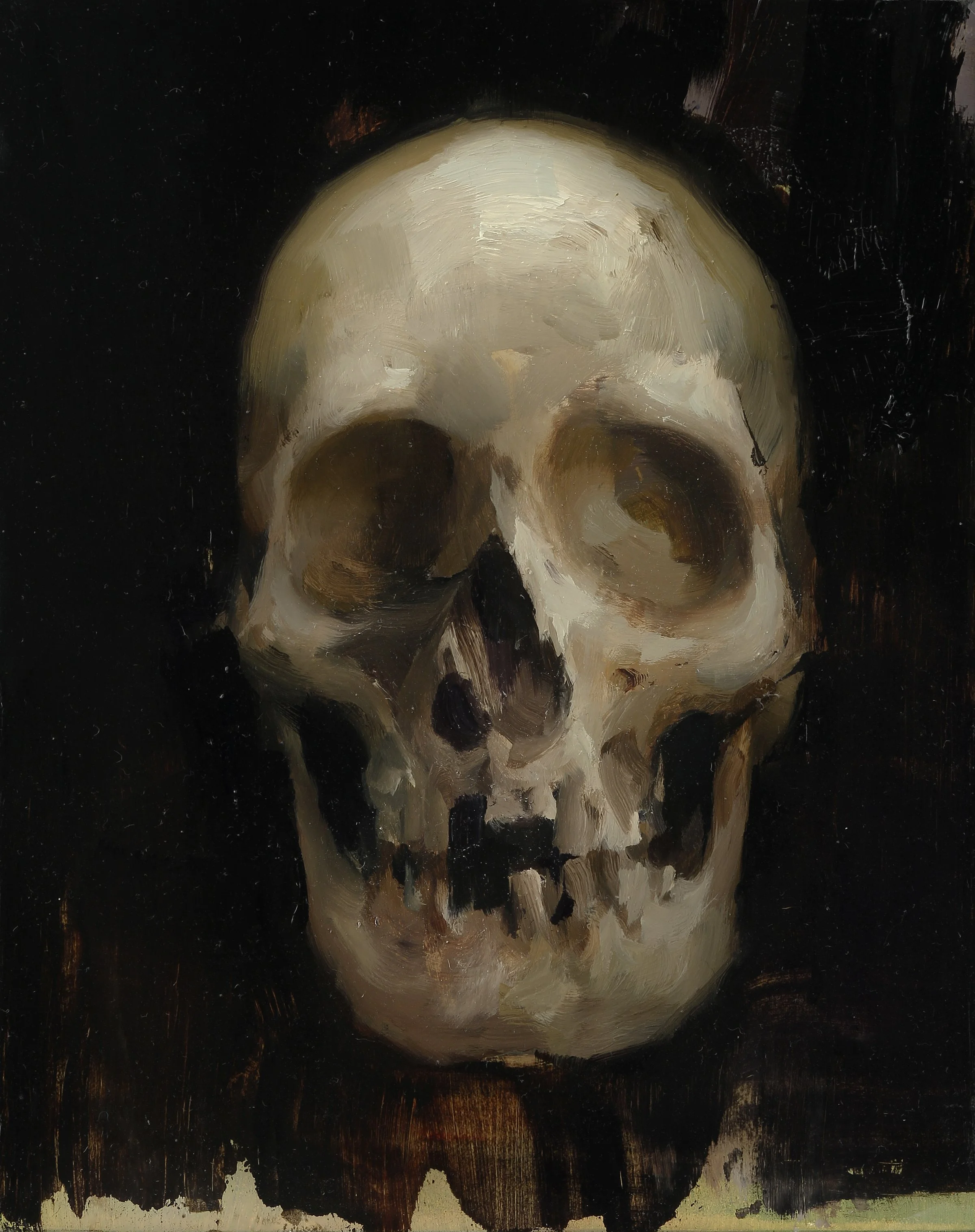  Skull, 8” X 10”, oil on panel 
