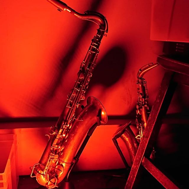 Sexy sax lights by @bzzlemusic #secondline #dj #music #gig #sundayfunday