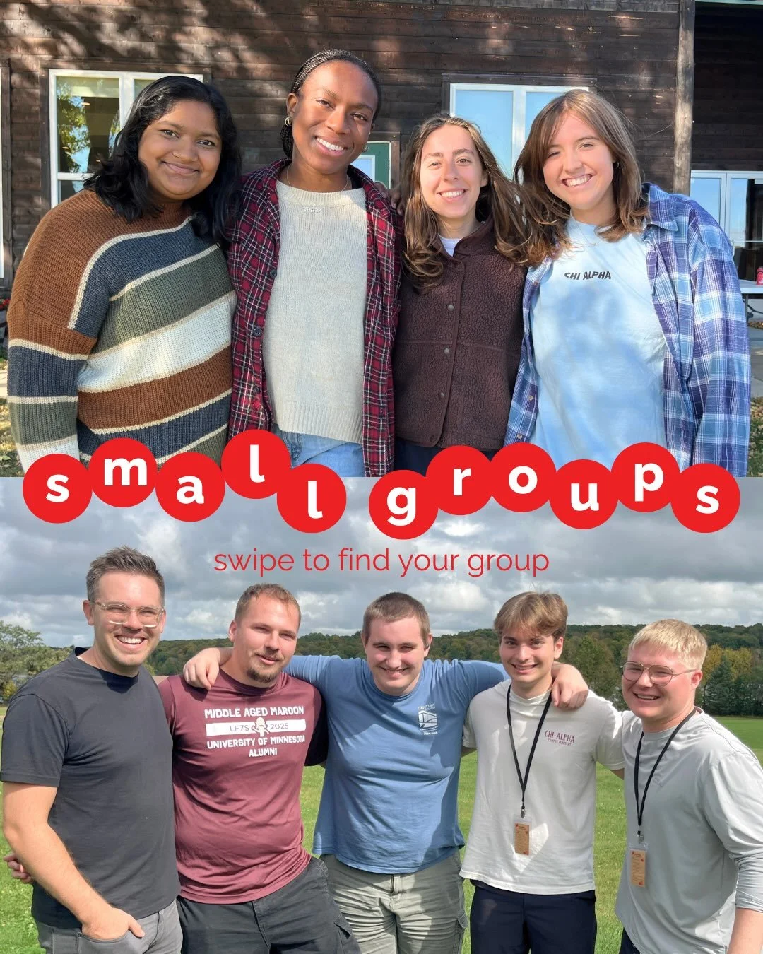 Small groups: a space to go deeper in relationships and God&rsquo;s word! Find your group🫶it&rsquo;s not too late!

#chialpha #biblestudy #smallgroups #community #umn