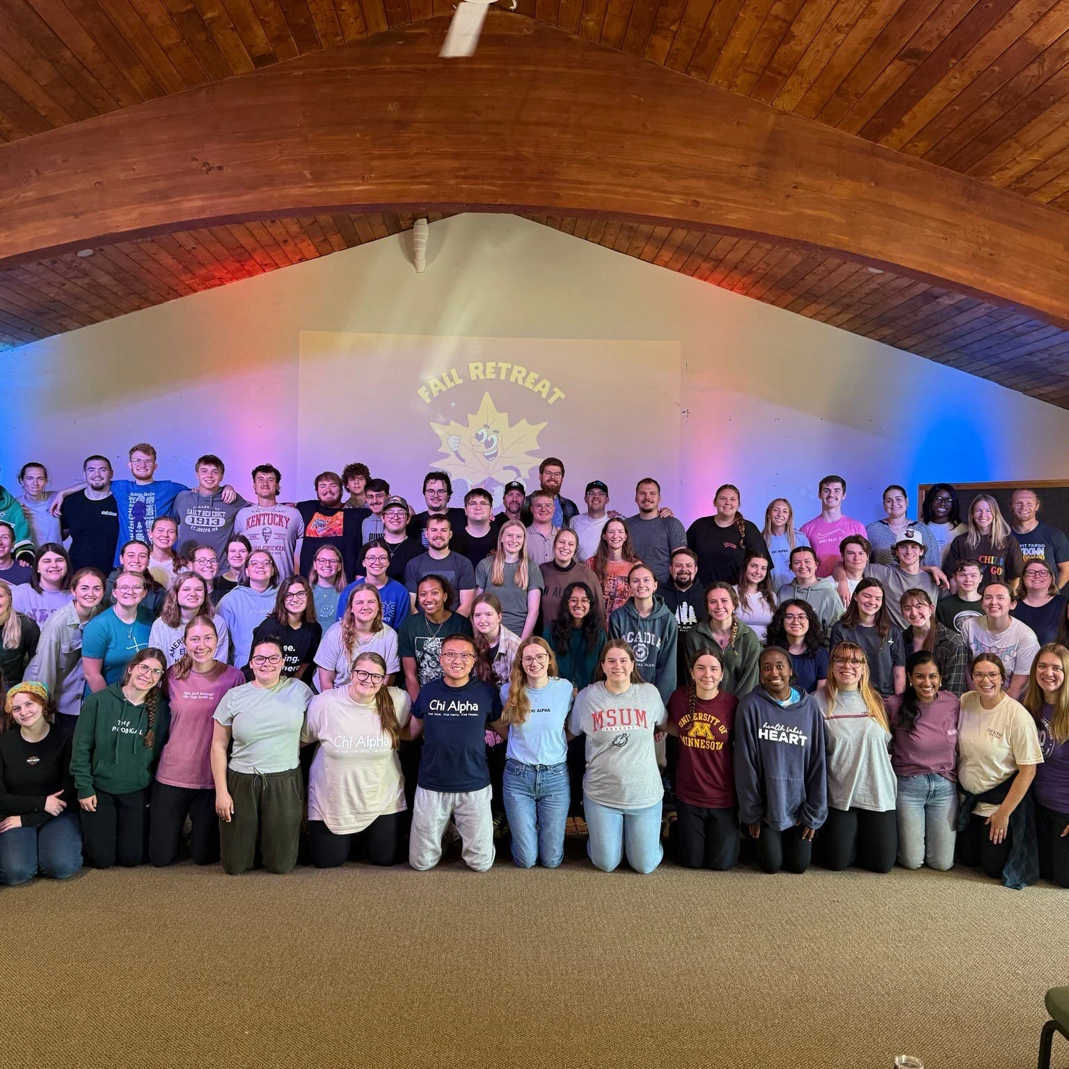 Large group picture at Fall Retreat