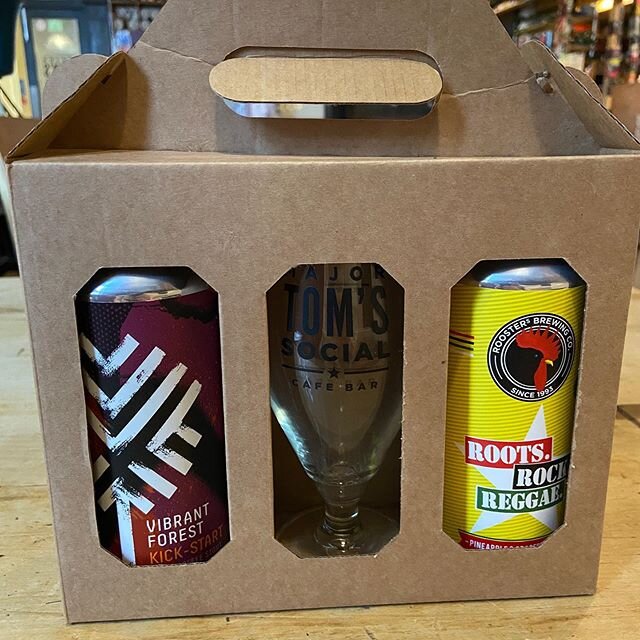 🍺🍺 We have some Father&rsquo;s Day gift packs available ..... OPTION 1 : Vibrant Forest Kickstart. Oat &amp; Coffee Stout, 5.7% / Roosters Roots, Rock, Reggae. Pineapple &amp; Grapefrujt IPA, 6.4%. OPTION 2 : Boxcar English Porter. Roasted Dark Ale