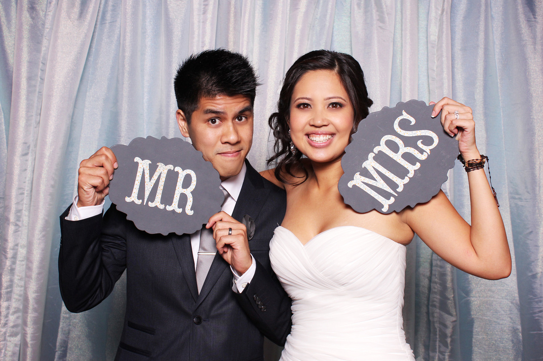 Bride and Groom in Photo Booth