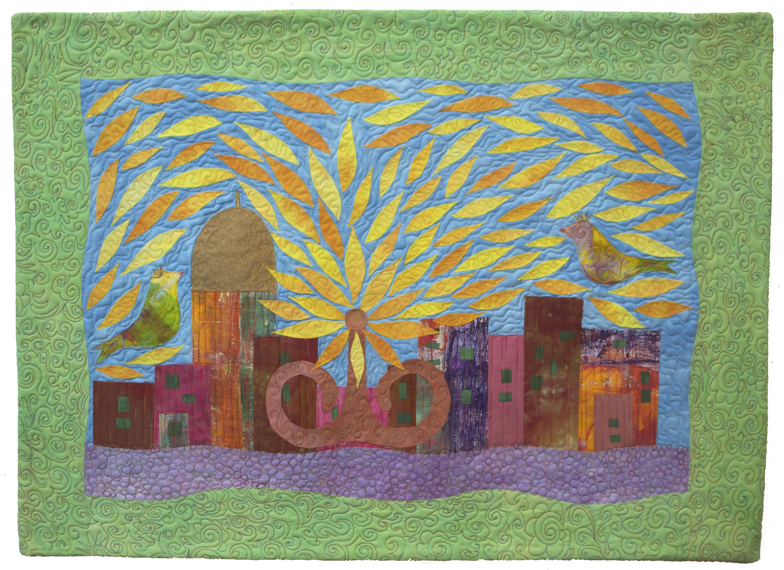 A Tree Grows In Jerusalem with Two Birds.jpg