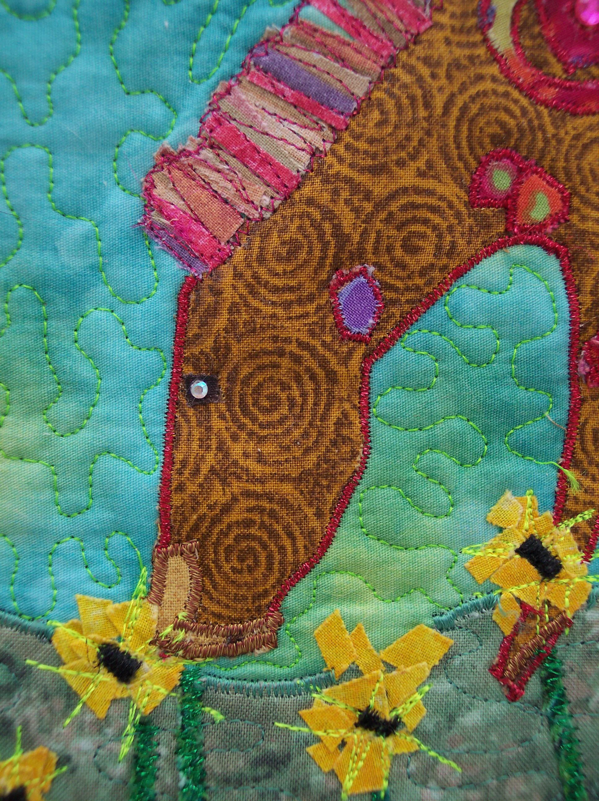Horse With Sunflowers Detail 2.JPG