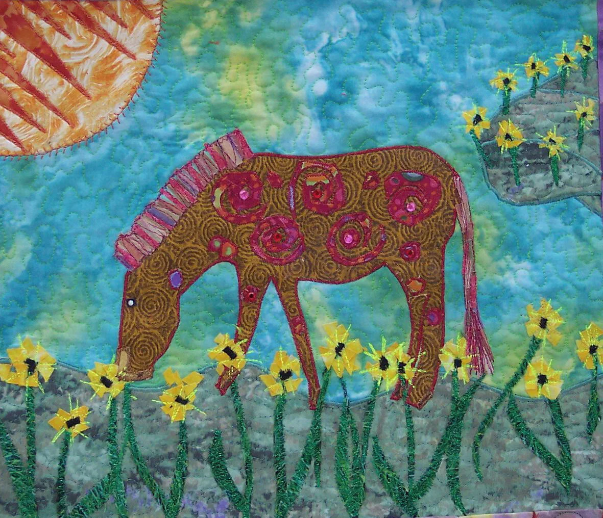 Horse With Sunflowers detail1.jpg