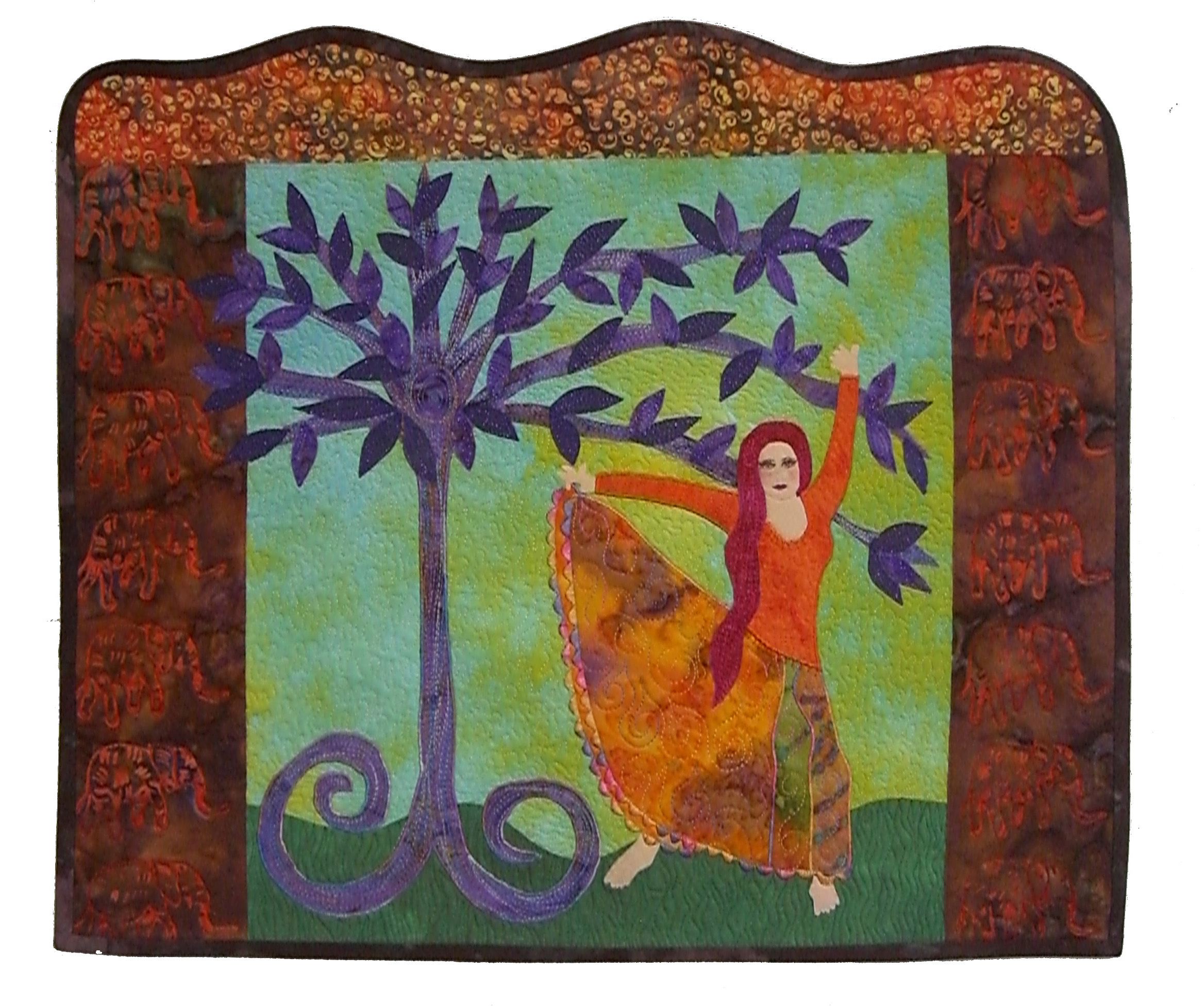 Woman With Purple Tree