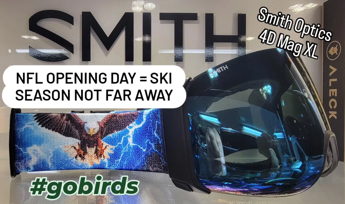 Football is back and you know what that means! New gear arriving every day. Stores turning over to ski as we speak. Season will be here before you know it.

#gobirds
#gobirds🦅
@smithoptics