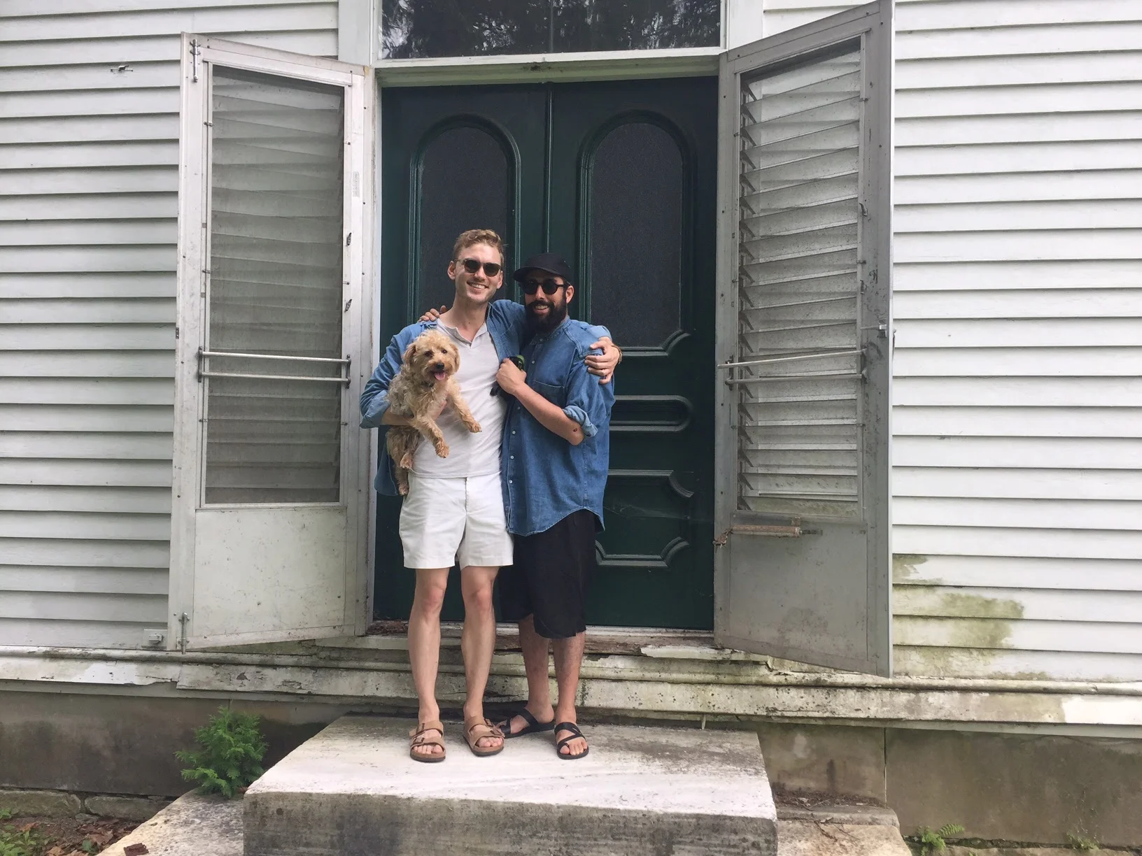 Nick, Michael and Crouton on Closing day, July 1 2016