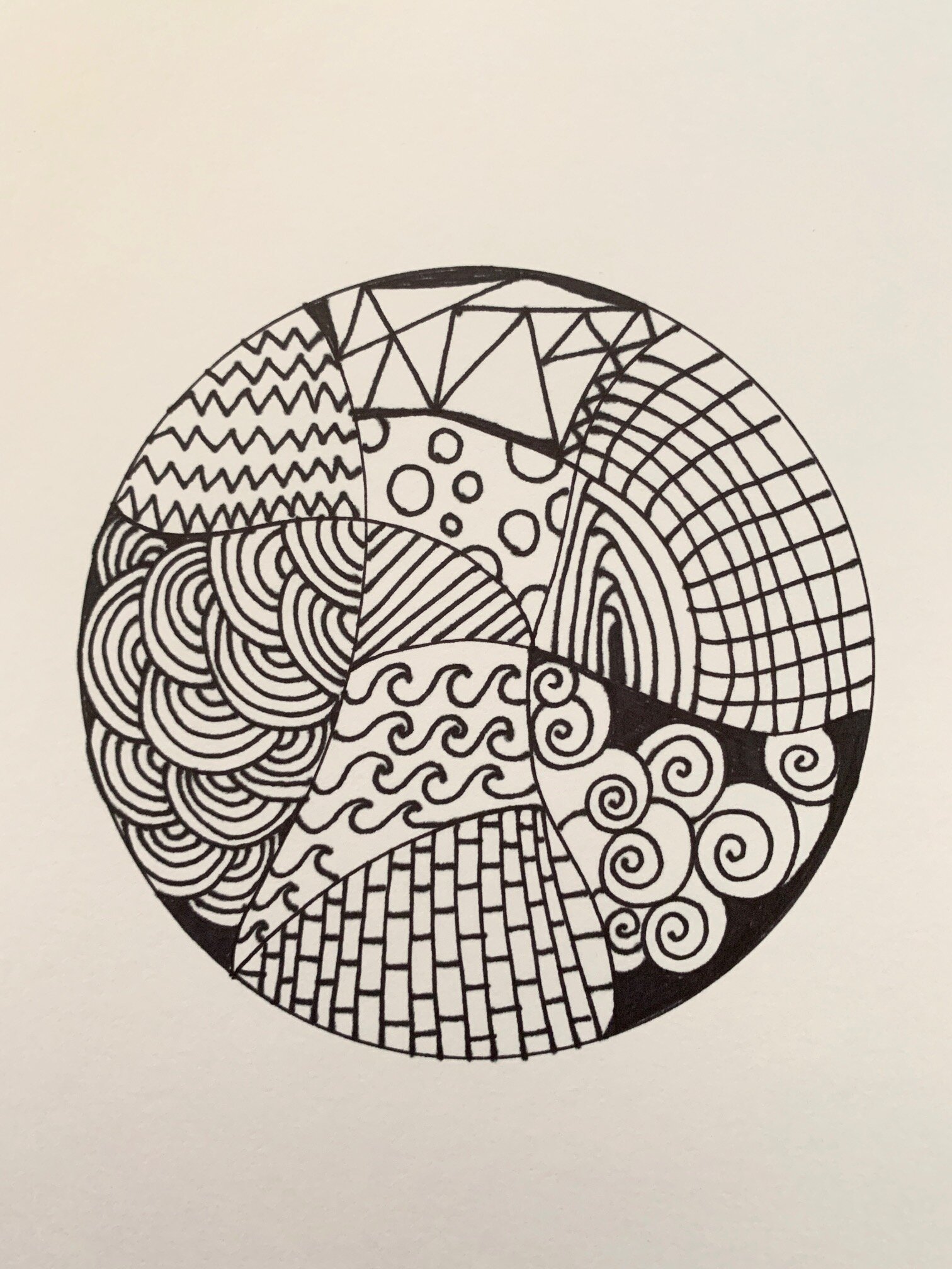 Zentangle - Lesson 101. Only with a pencil and a drawing pen, by Mike, Art Lovers Welcome