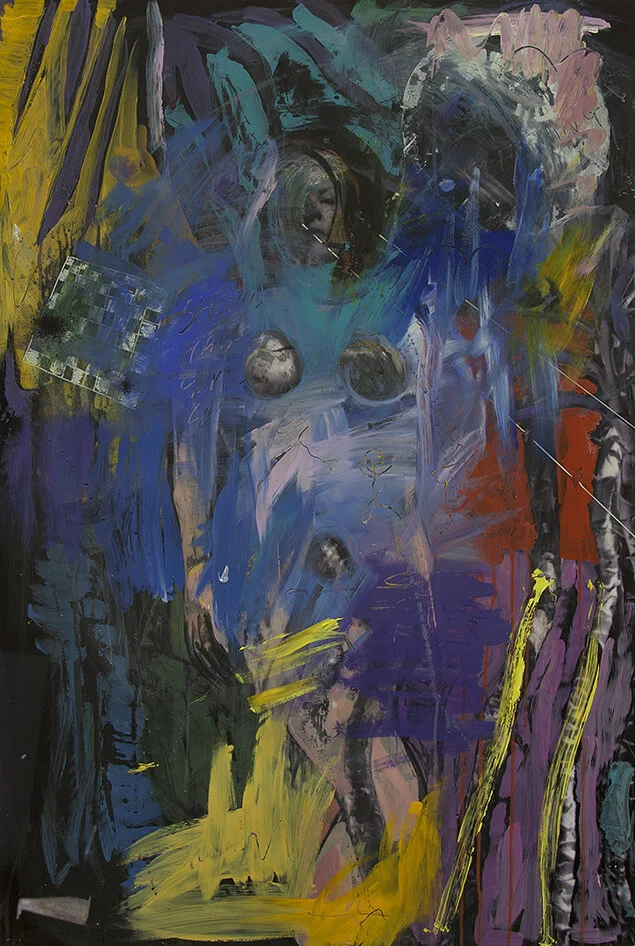 ‘Lina’s De Kooning’ 2018, Inkjet photograph & Acrylic, 80x115cm