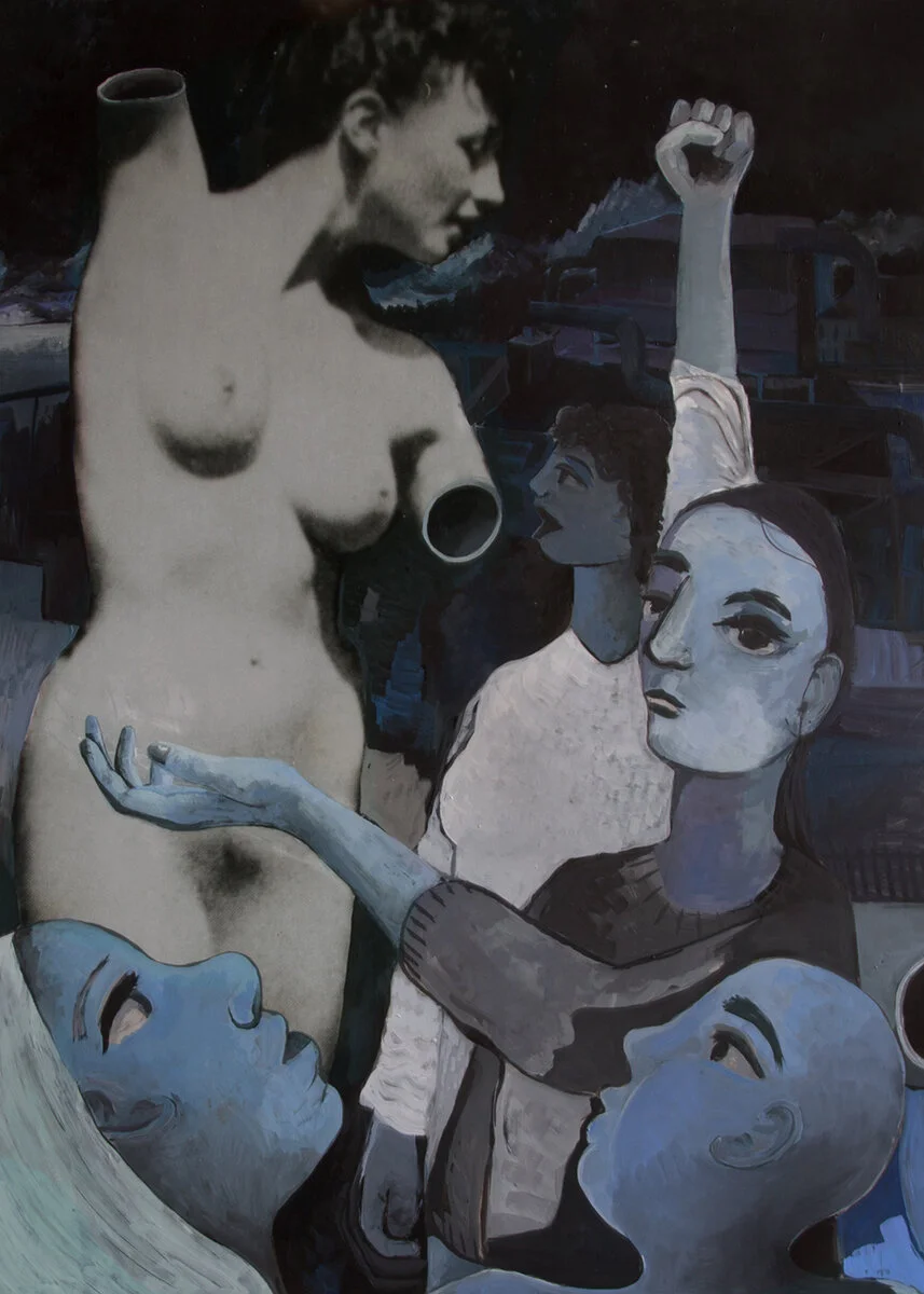 ‘Looking to the Past’ 2019, Inkjet photograph & Acrylic, 85x115cm