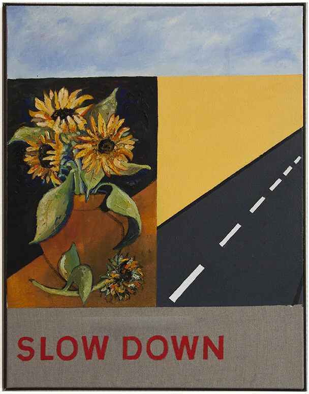 ‘Slow Down’ 2018, Acrylic & Oil on Linen, 90x70cm