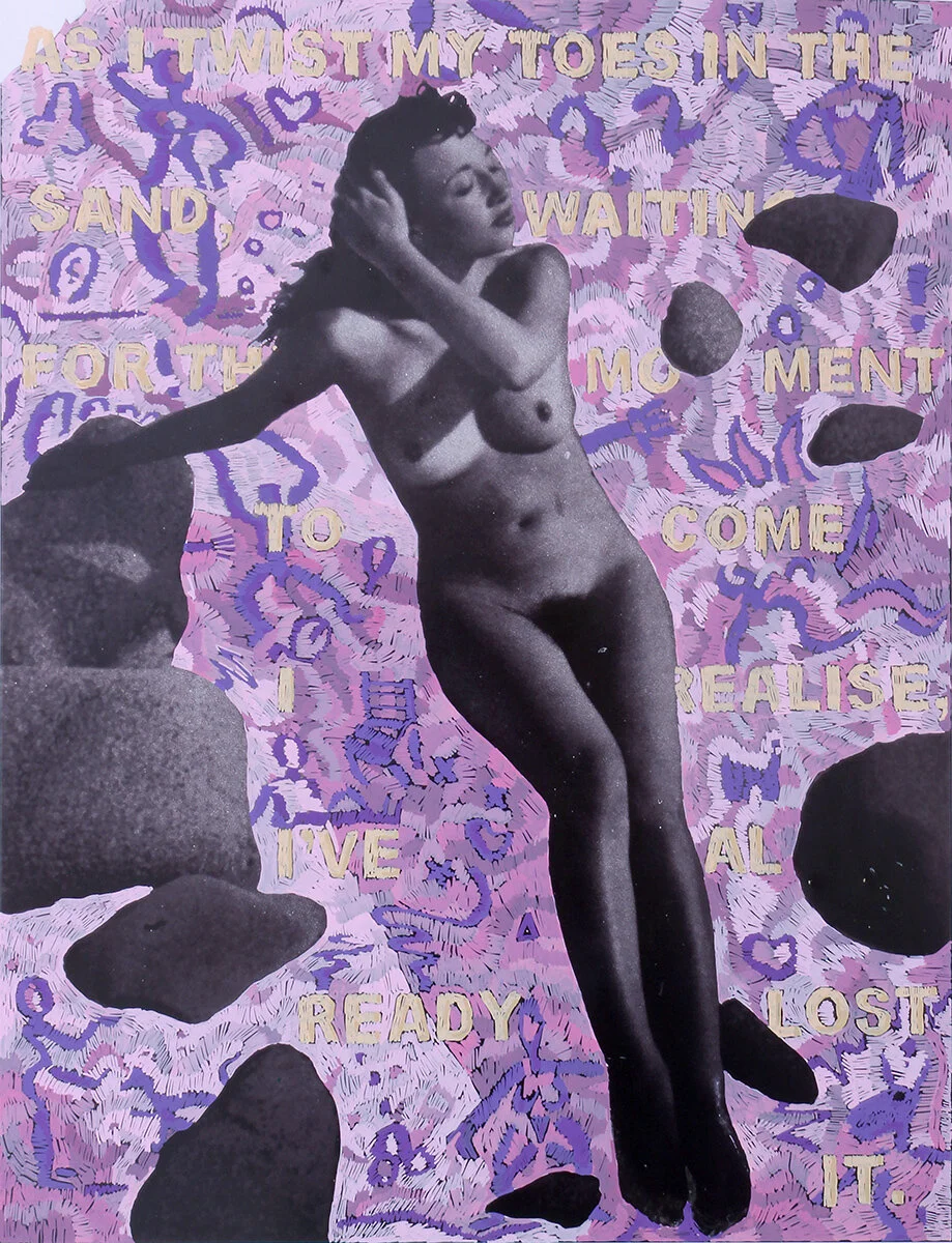 ‘As I Twist my Toes’ 2016, Inkjet photograph & Acrylic, 106x81cm