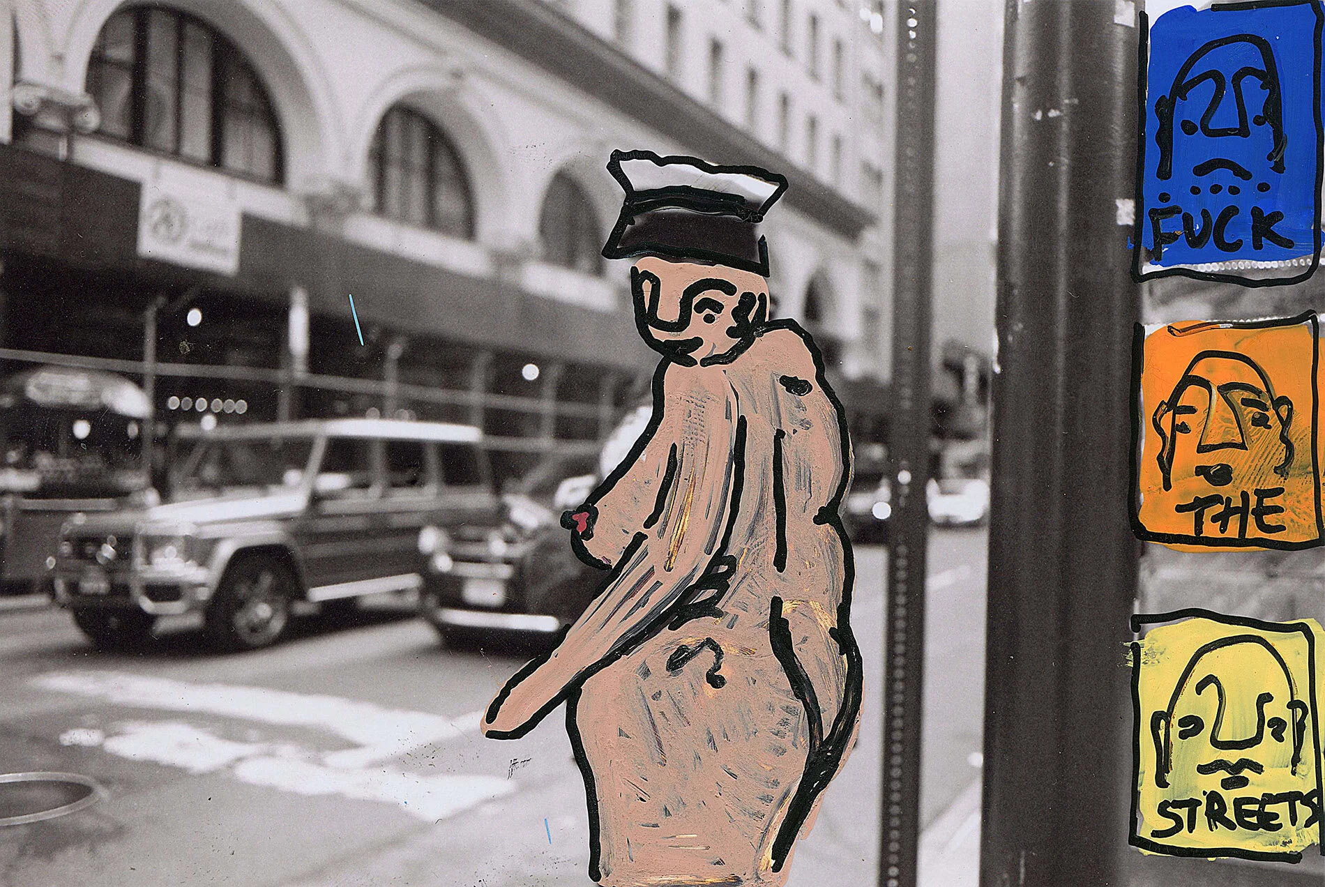‘I’m not the Uniform, the Uniform is me’ 2015, Berlin, Inkjet photograph & Acrylic, 10x15cm