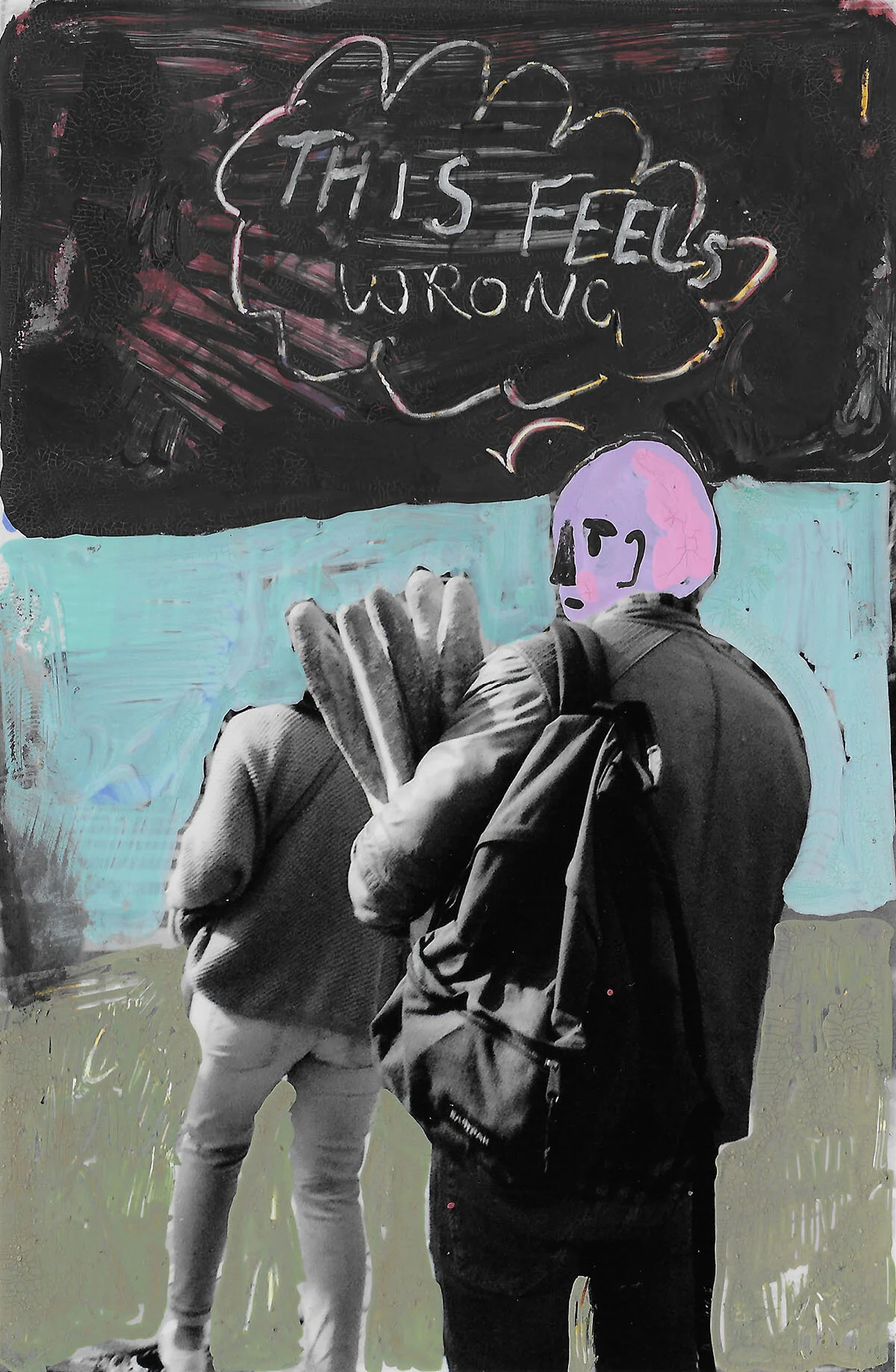 ‘This Feels Wrong’ 2018, Berlin, Inkjet photograph & Acrylic, 10x15cm