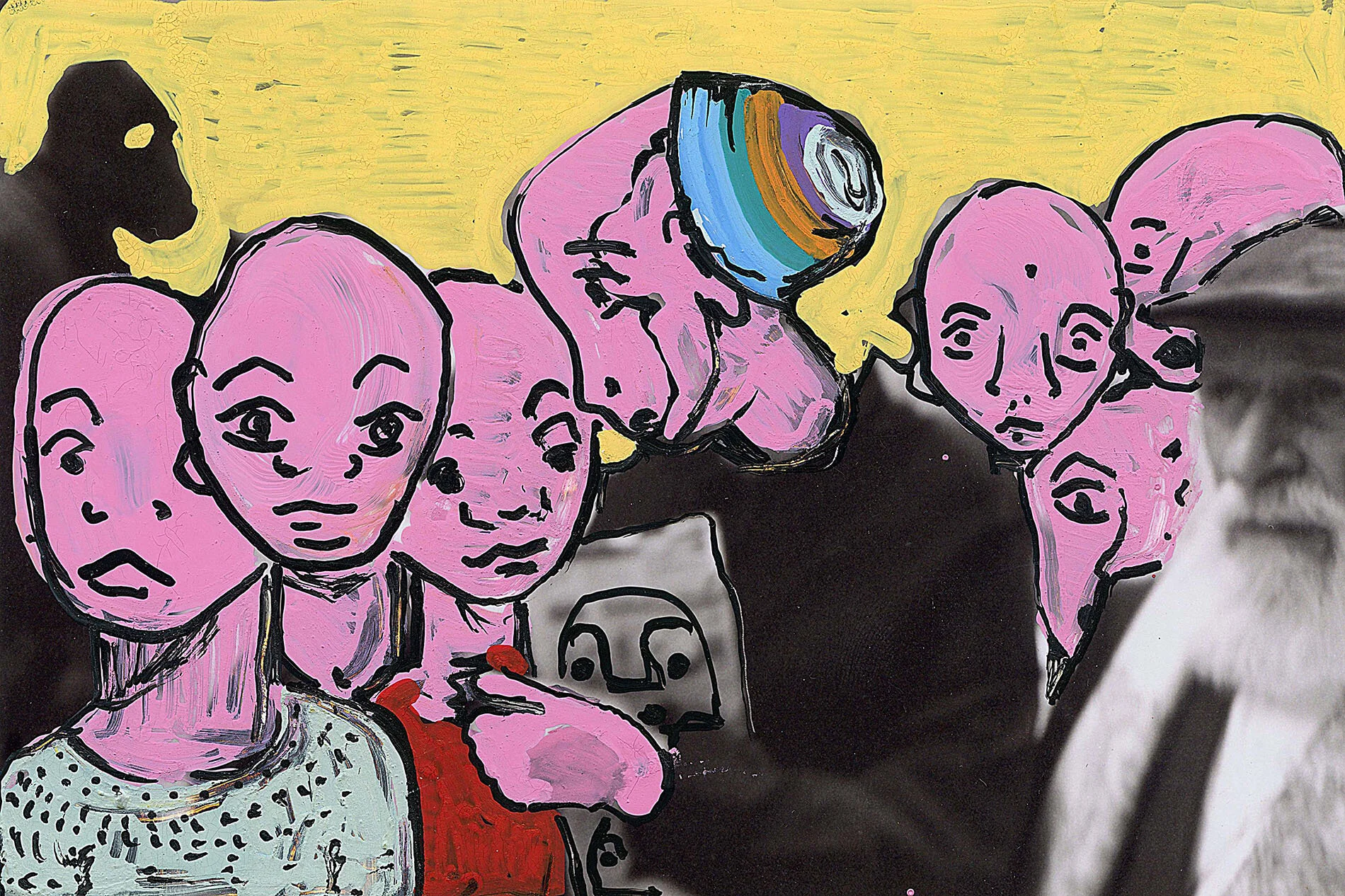 ‘At the turn of the revolt…’ 2015, Berlin, Inkjet photograph & Acrylic, 10x15cm