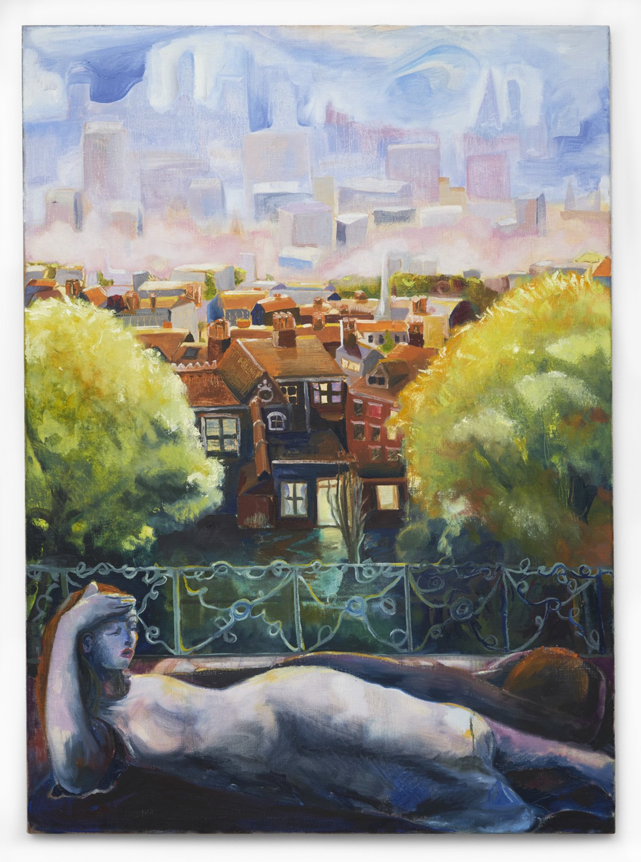  ‘Finsbury Parks Megatropolis’, 2021, Oil on linen.  110 X 80 cm  